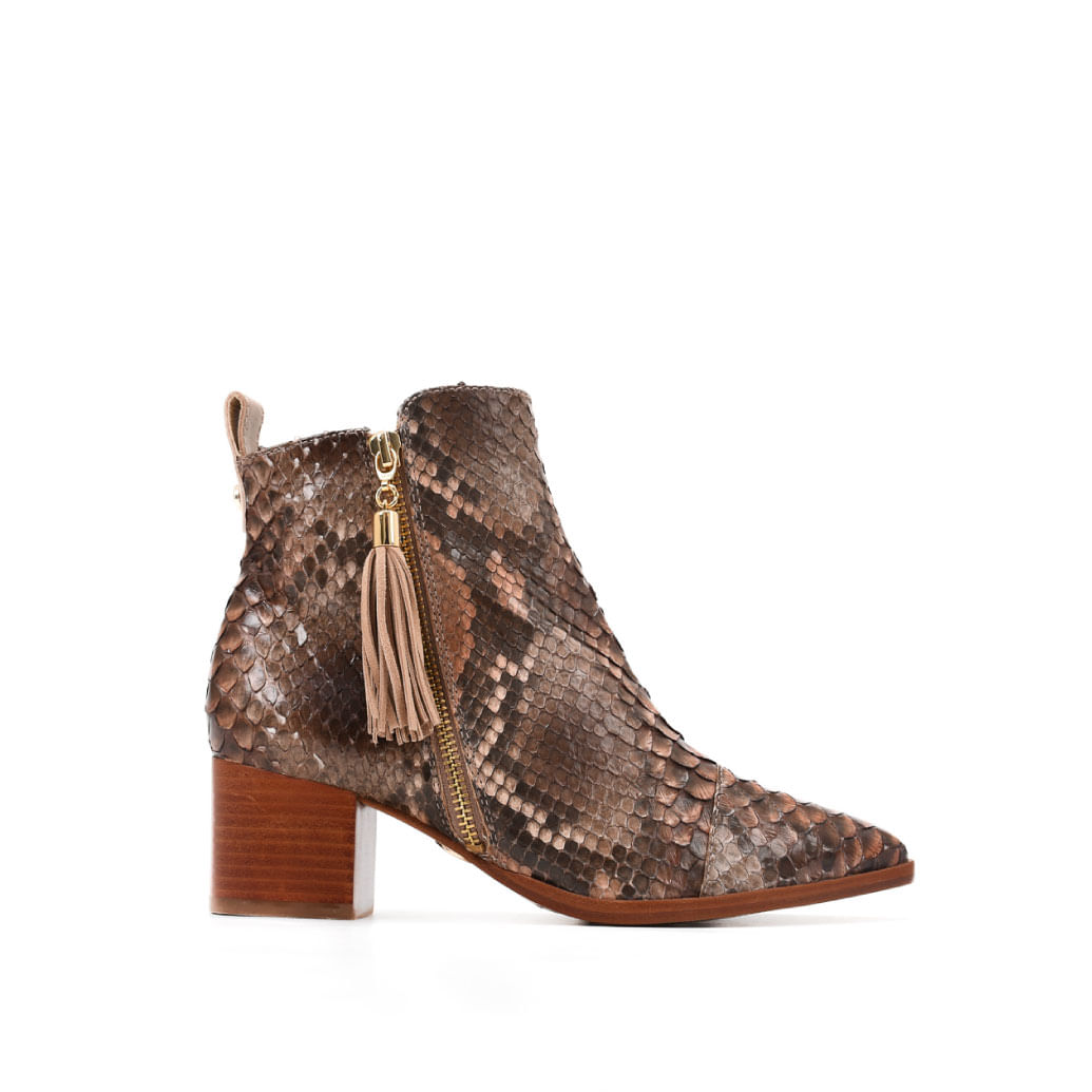 Bota Nude Pele Cobra Python Mandala JB
