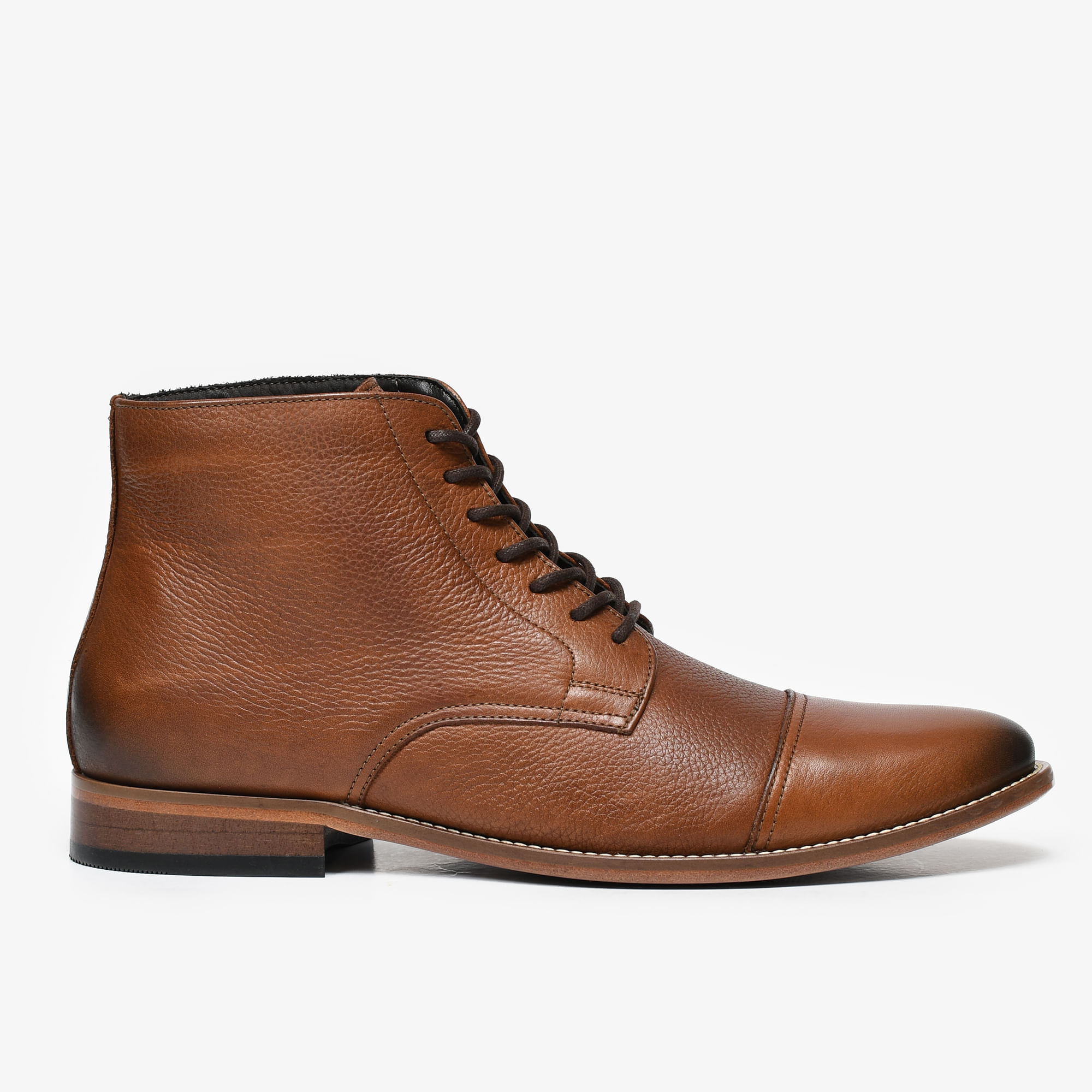 Bota Masculina Caramelo Couro