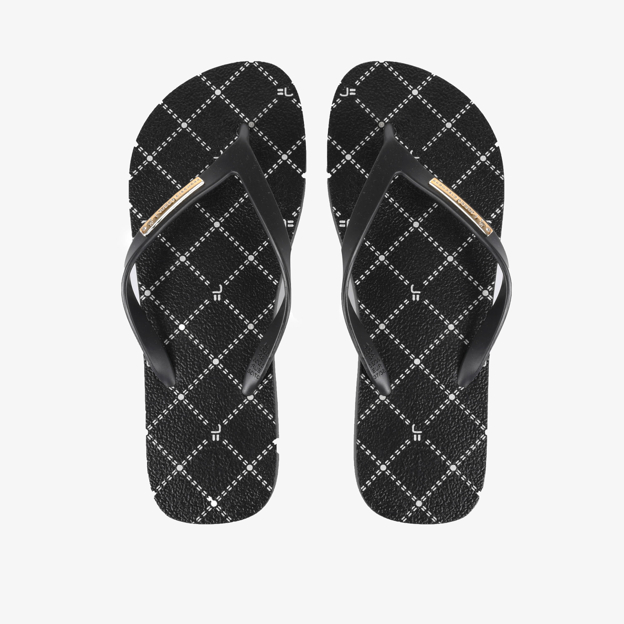 Flat Monograma Preto E Branco Jb