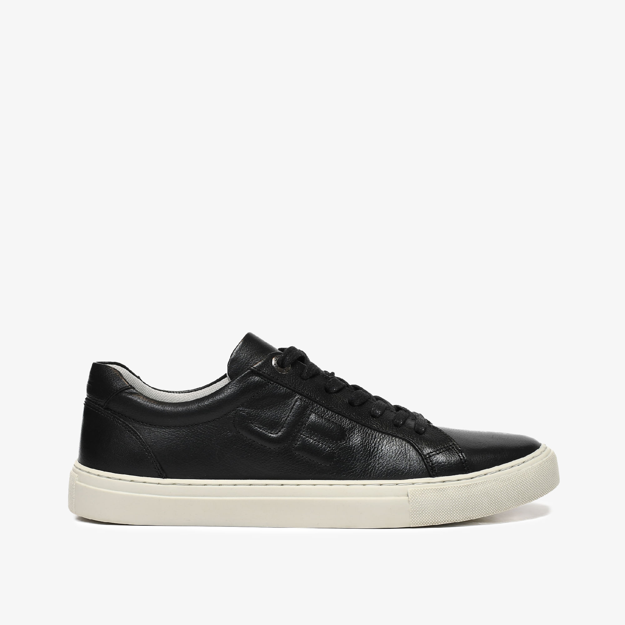 Tênis Masculino Preto Relevo Jb Couro