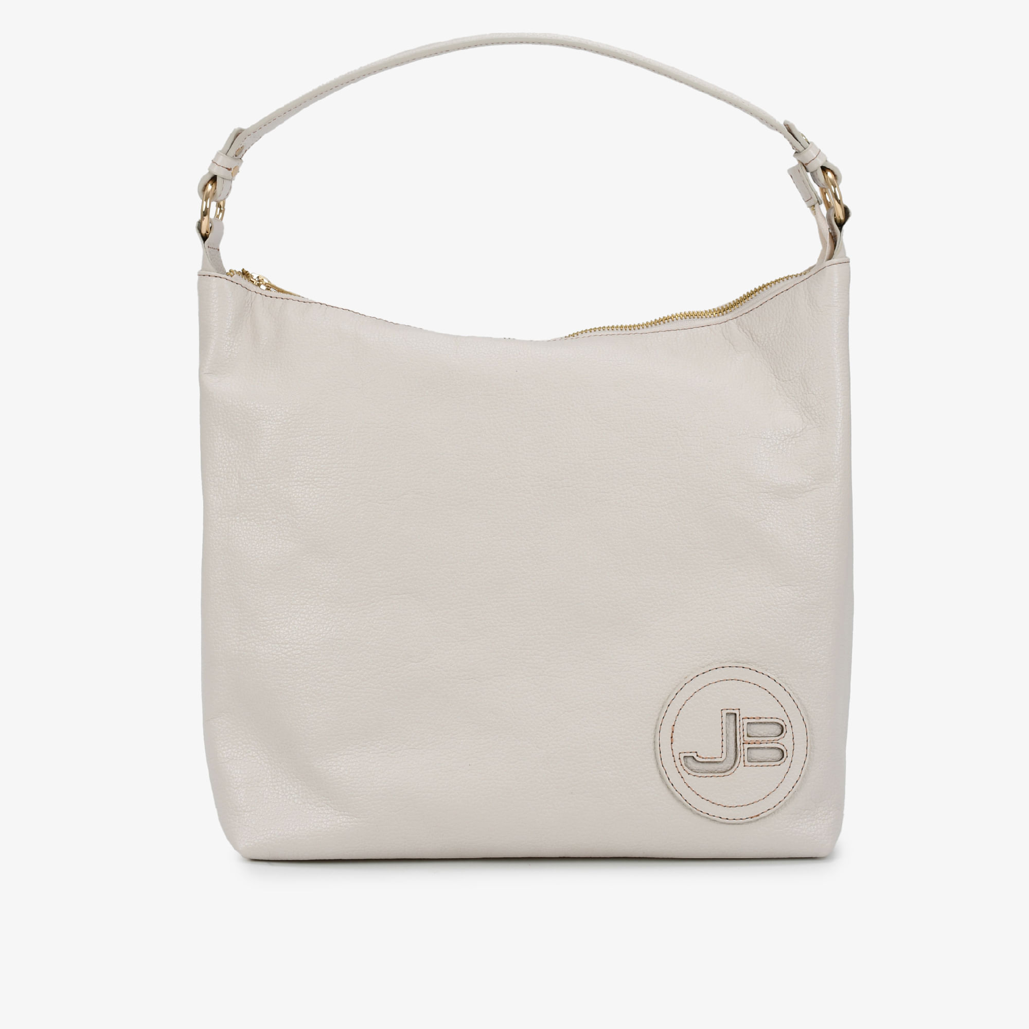 Bolsa Hobo Branco Blanc Couro