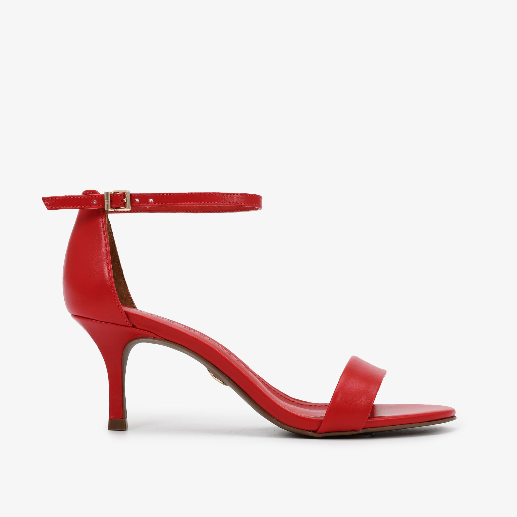 Sandália Vermelho Rubi Couro