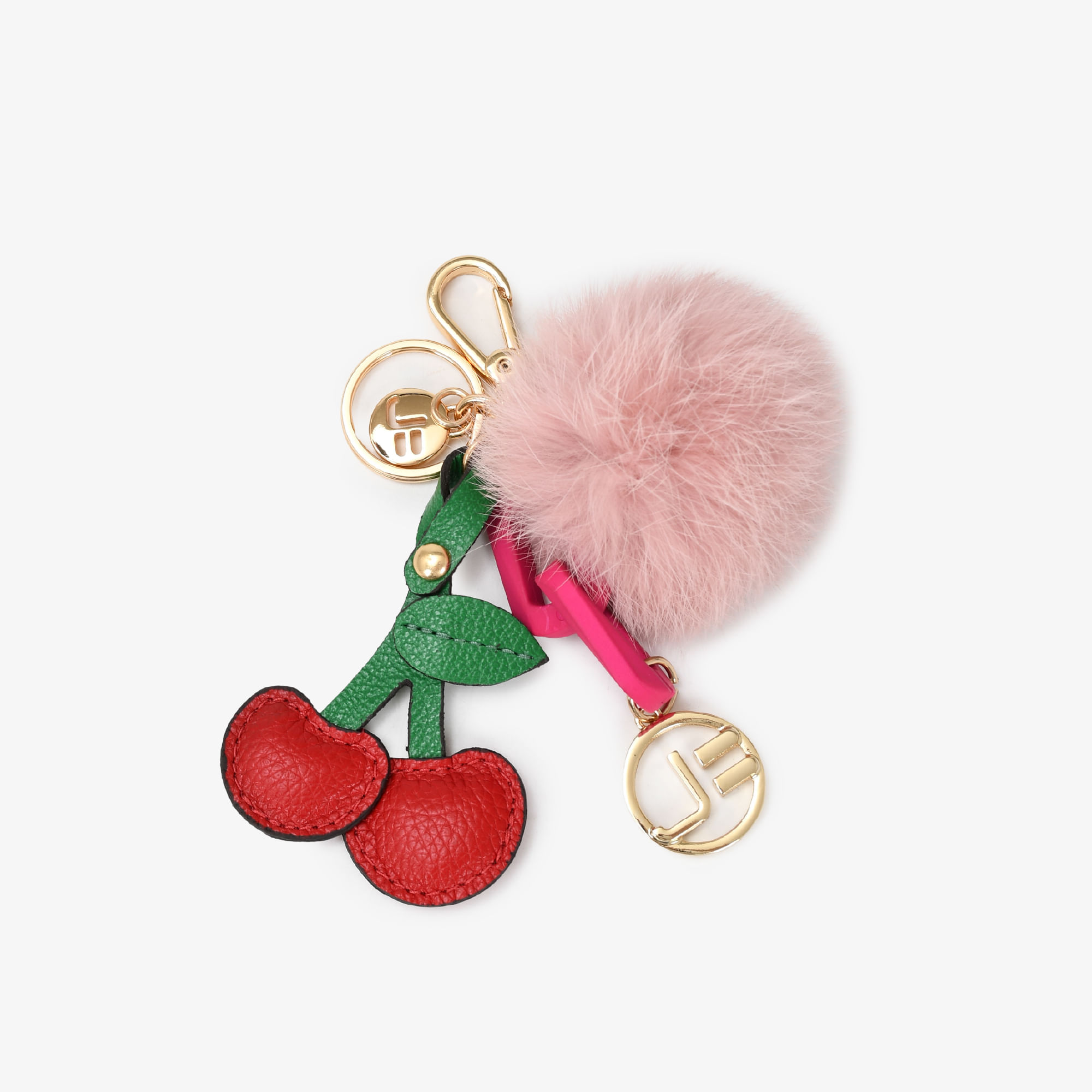 Bag Charm Vermelho Rubi Couro