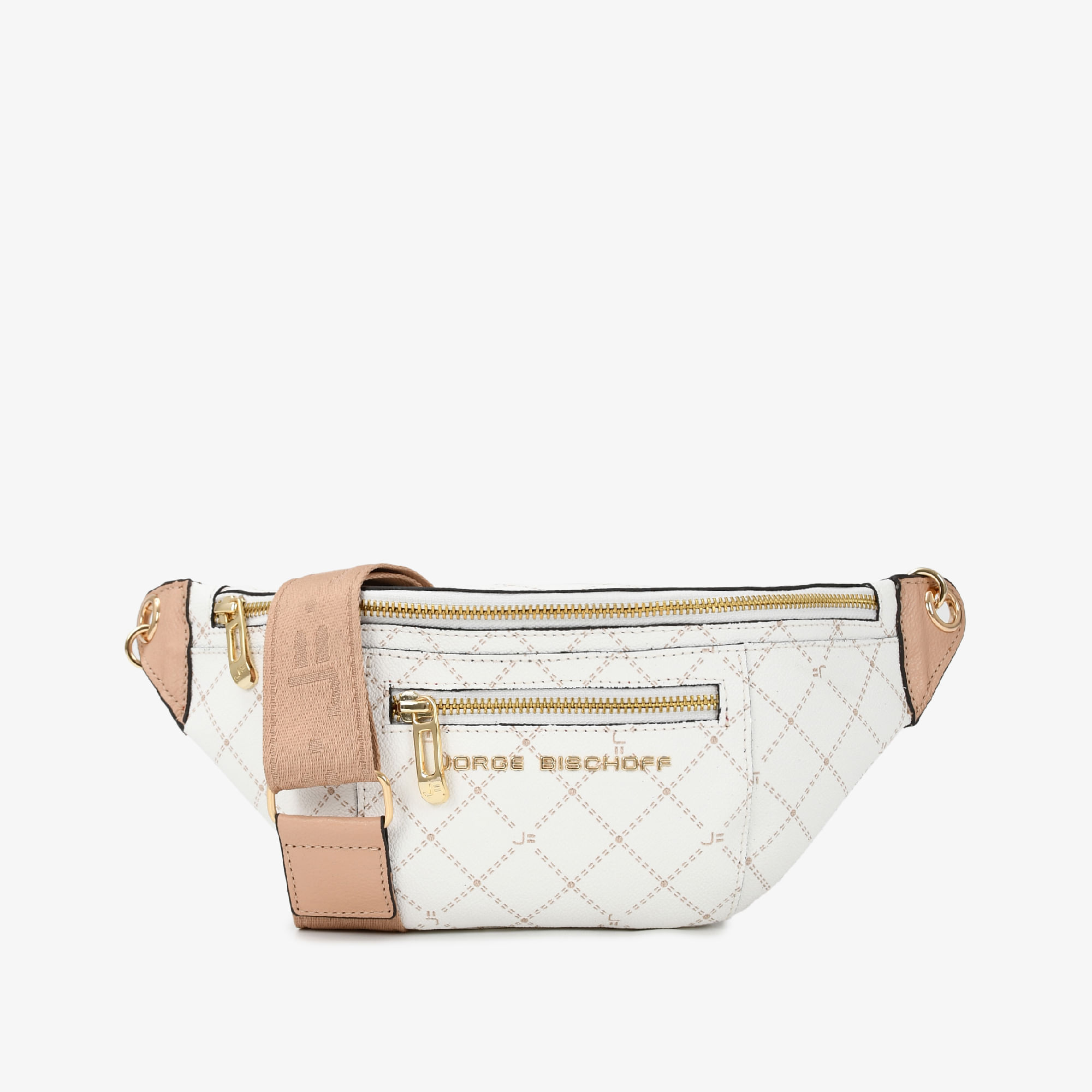 Belt Bag Off White Nude Monograma JB