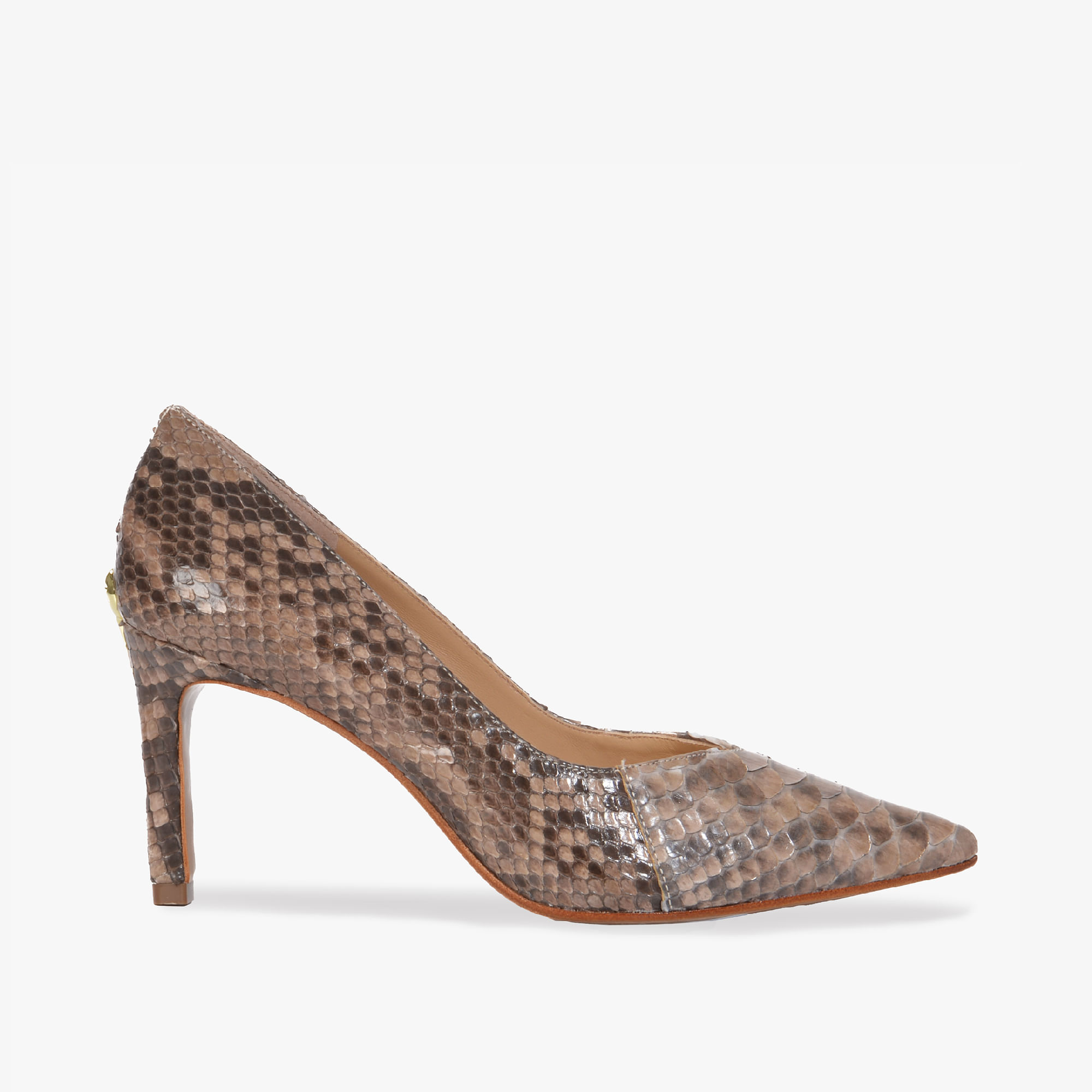 Scarpin Off White Brulée Cobra Python