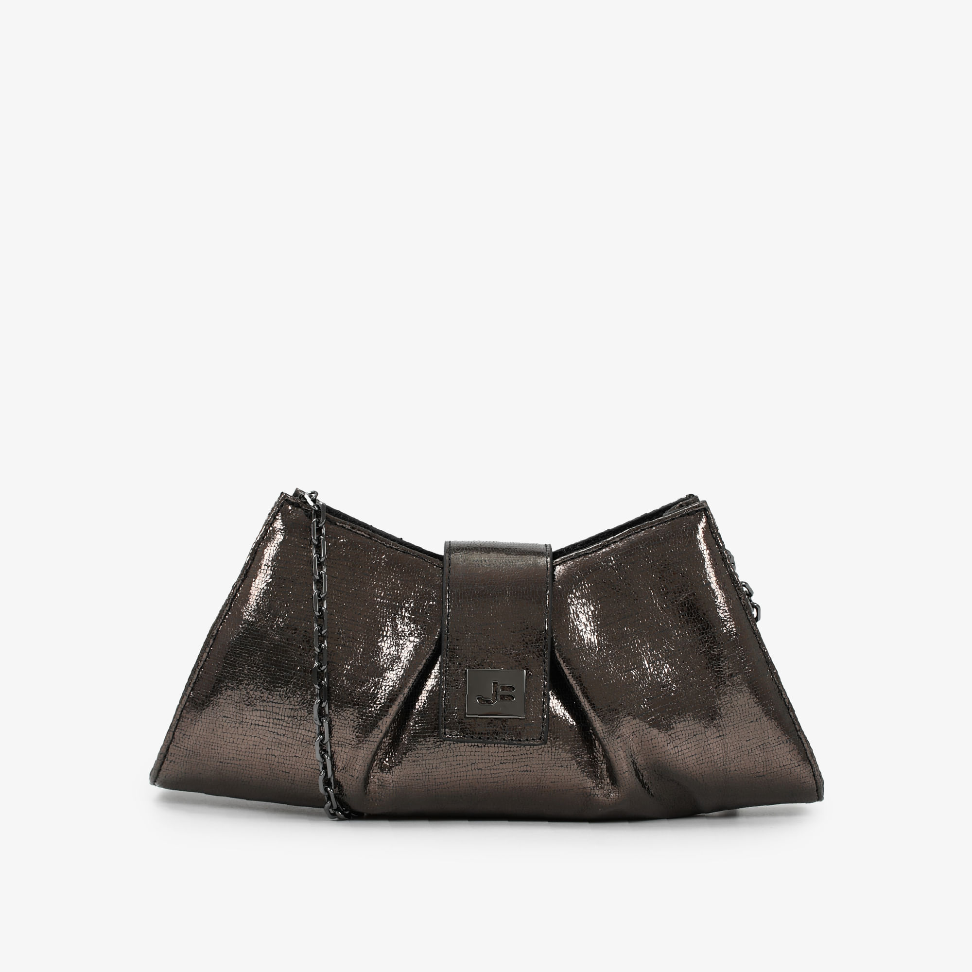 Bolsa De Ombro Grafite Couro