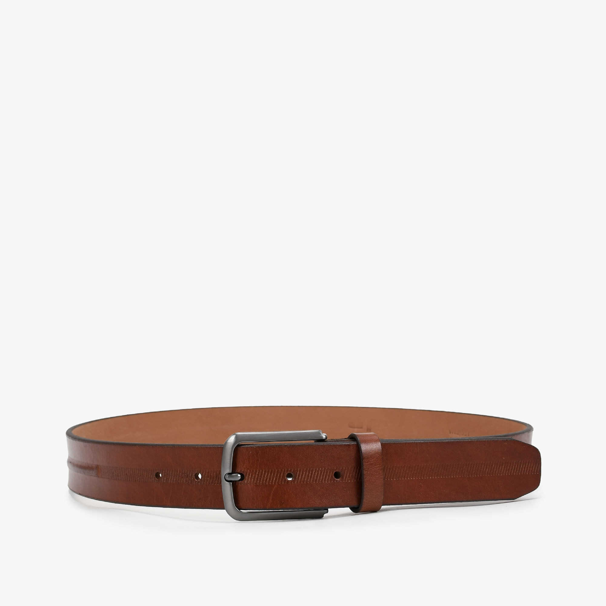 Cinto Masculino Bronze Couro Fivela