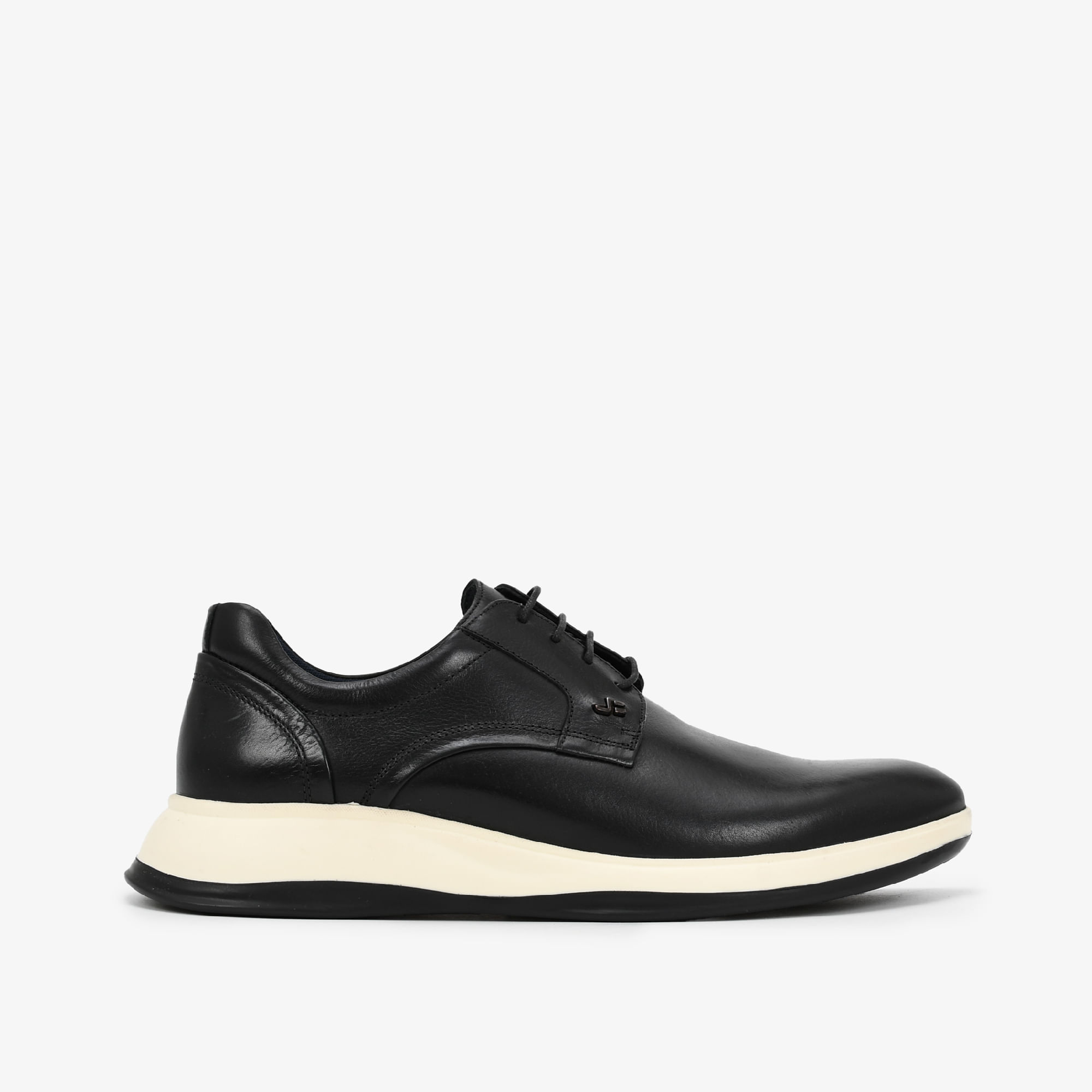 Tênis Masculino Cano Baixo Preto Couro