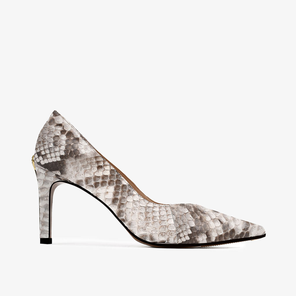 Scarpin Nude Natural Cobra Python Mandala JB