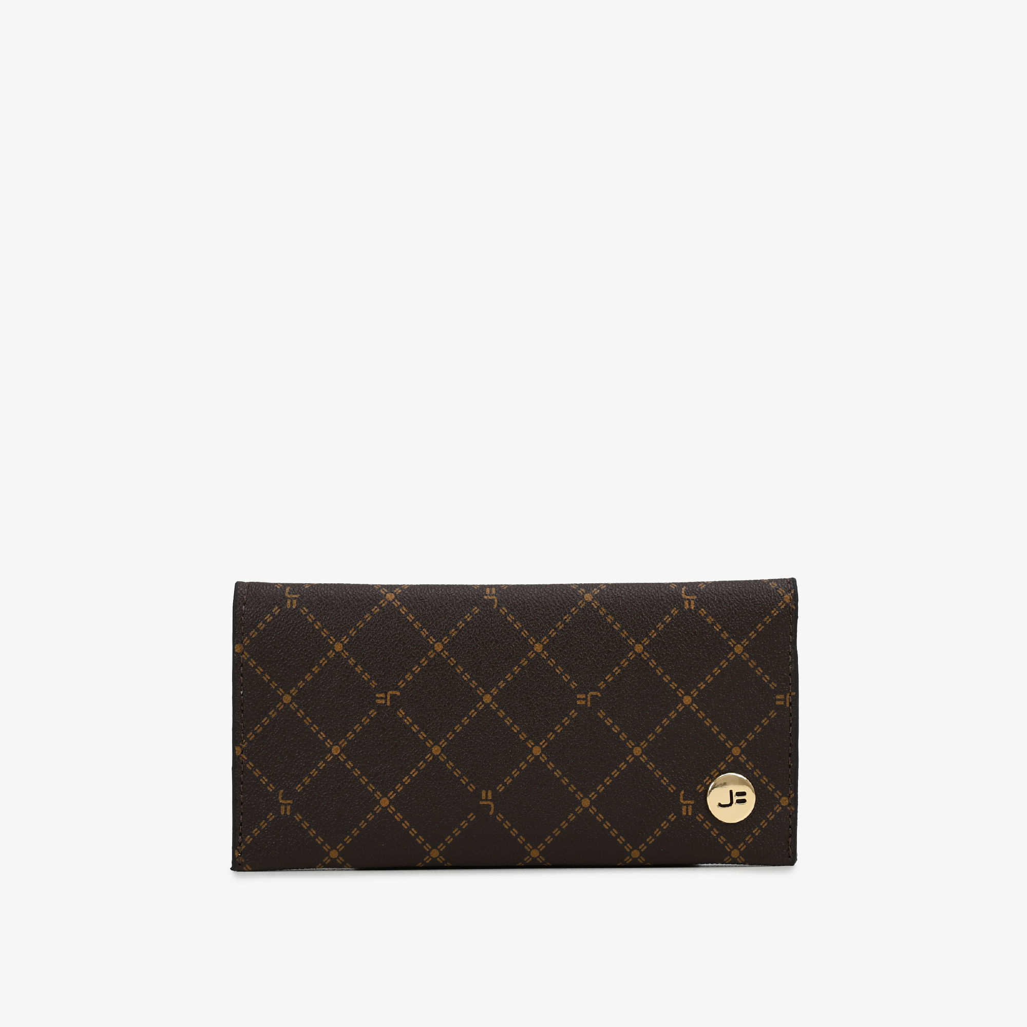 Carteira Envelope Marrom Monograma Jb