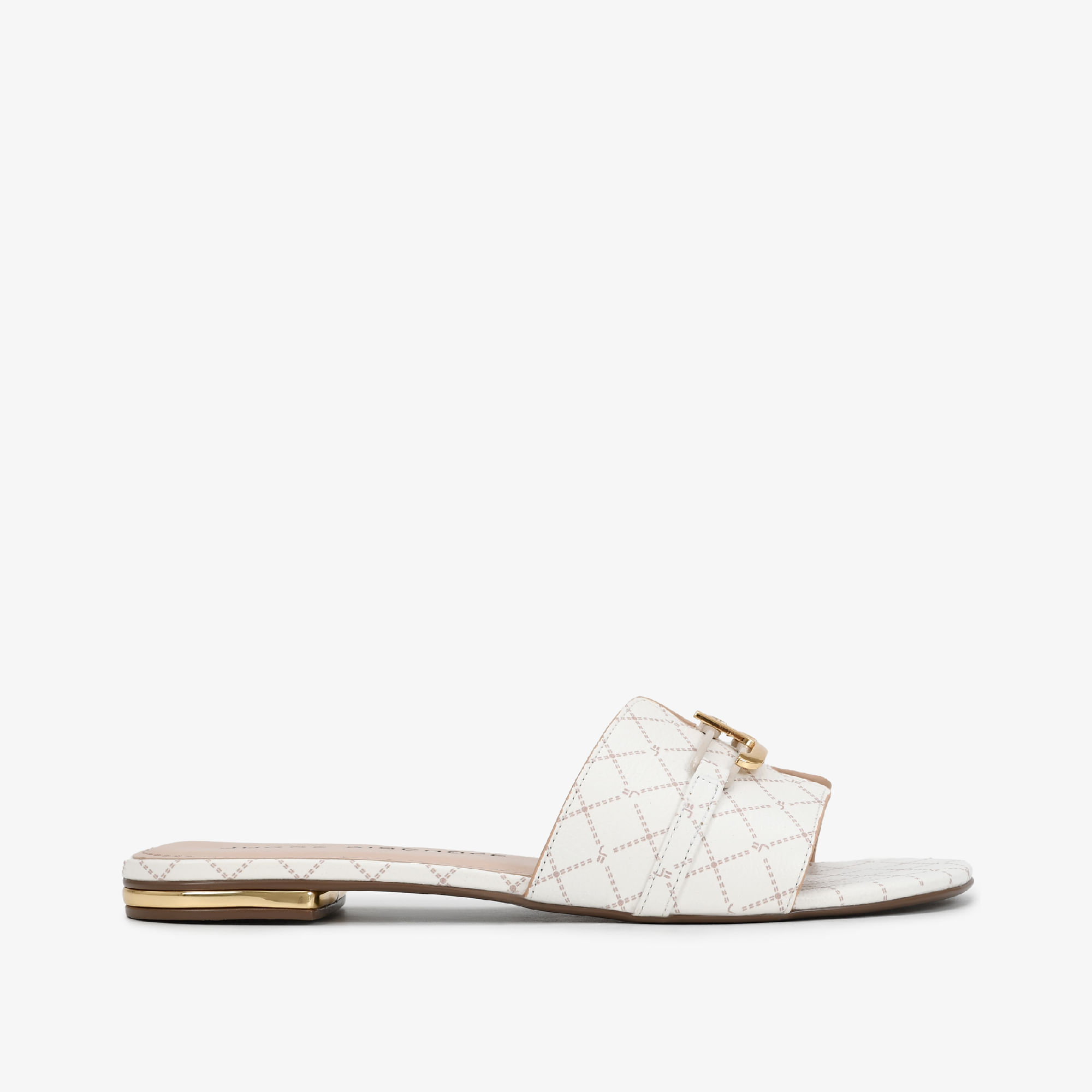 Slide Off White Monograma Jb Couro