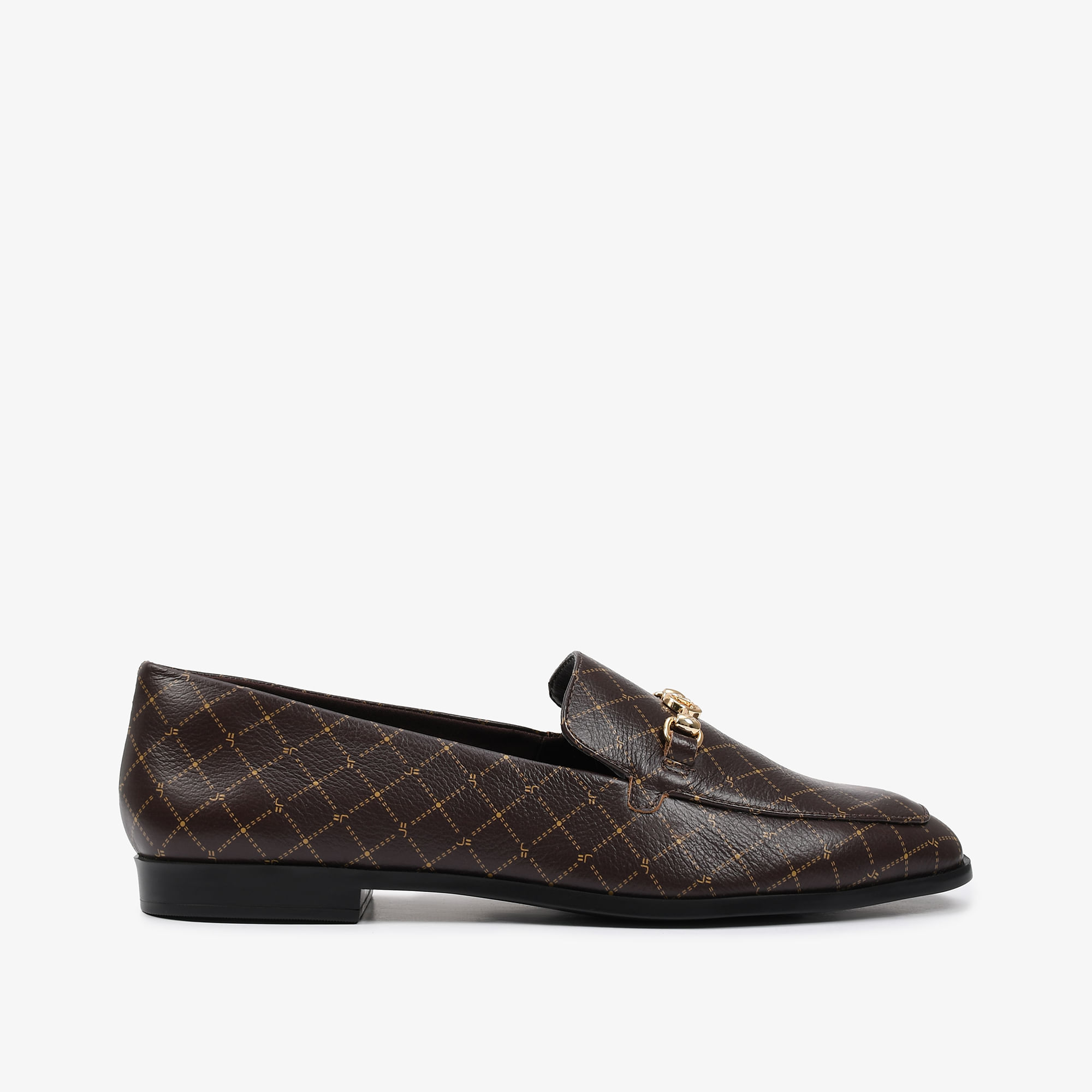 Loafer Marrom Monograma Jb Couro