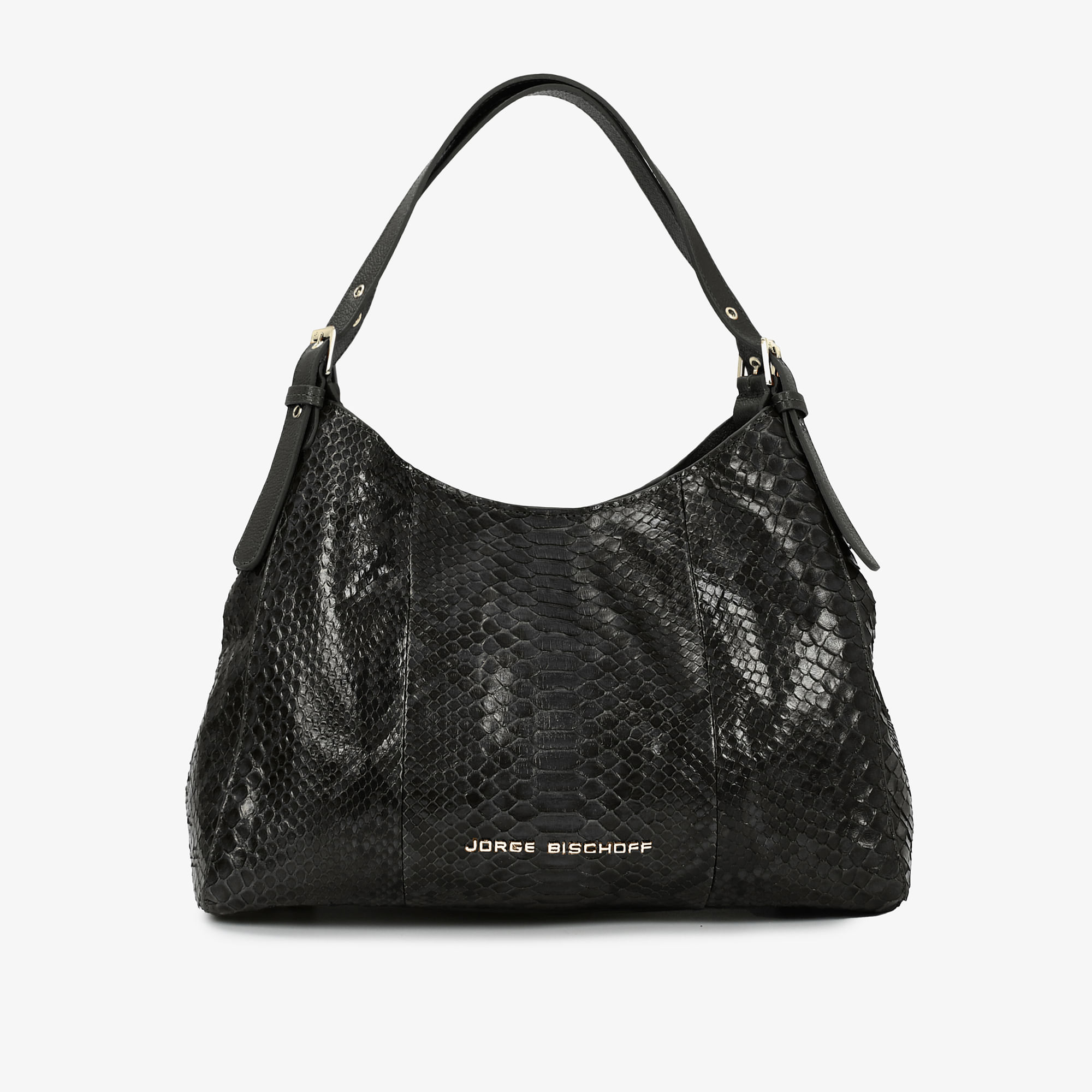 Bolsa Hobo Preto Cobra Python