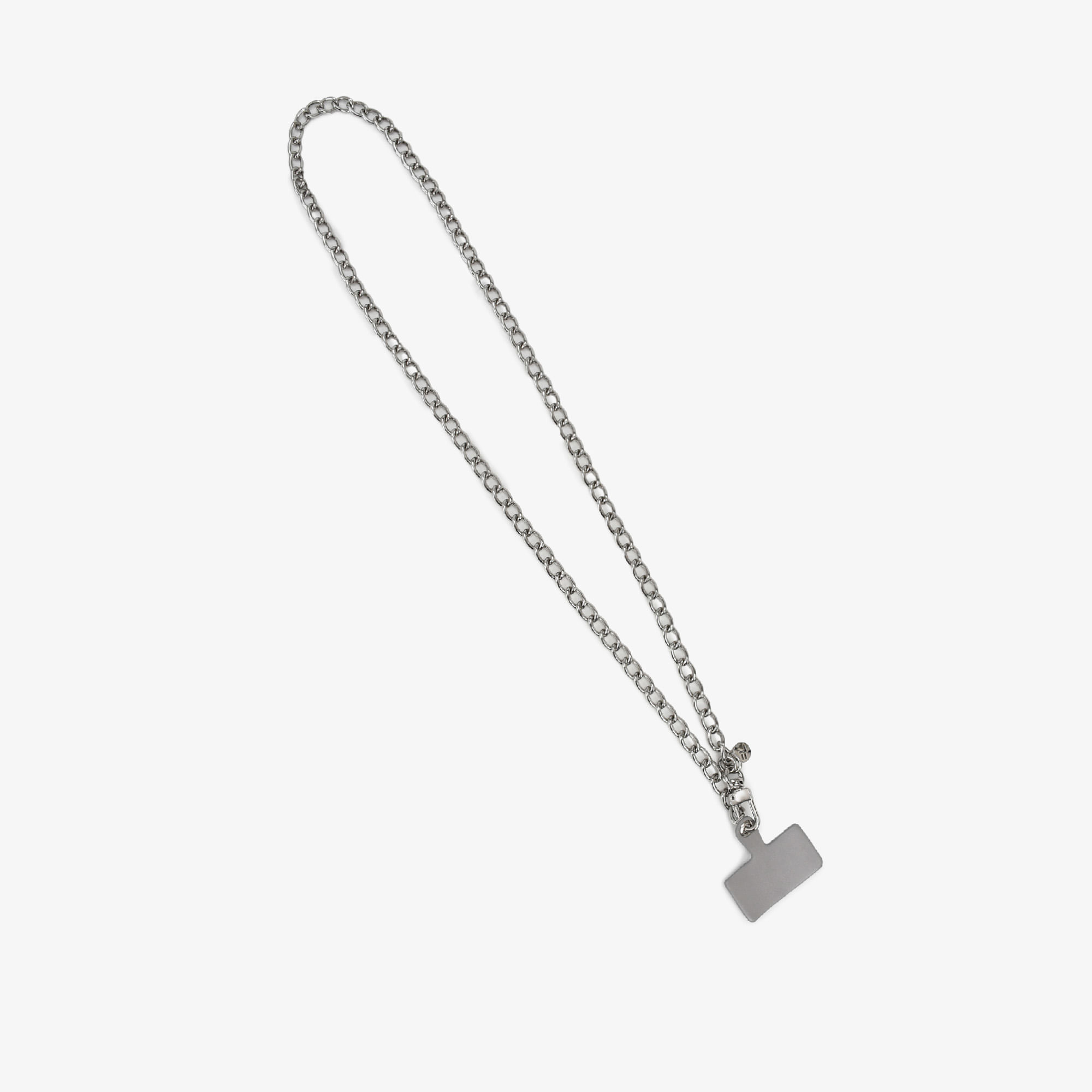 Porta Celular Cinza Prata Couro