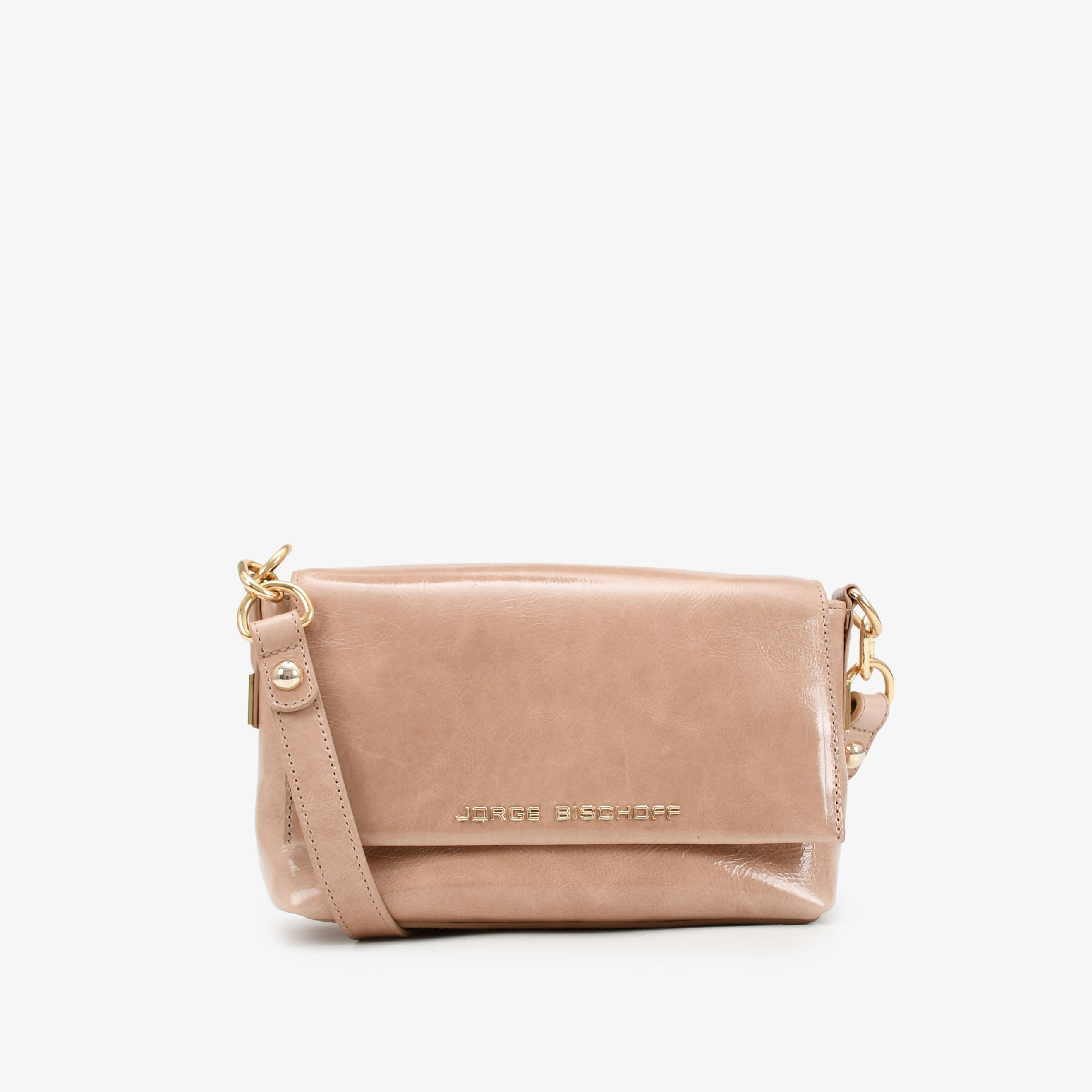 Bolsa Transversal Nude Couro Caseinado