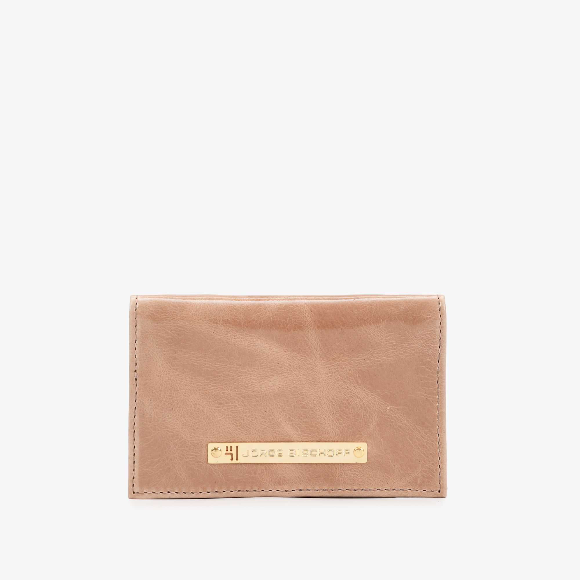 Carteira Envelope Nude Couro Caseinado