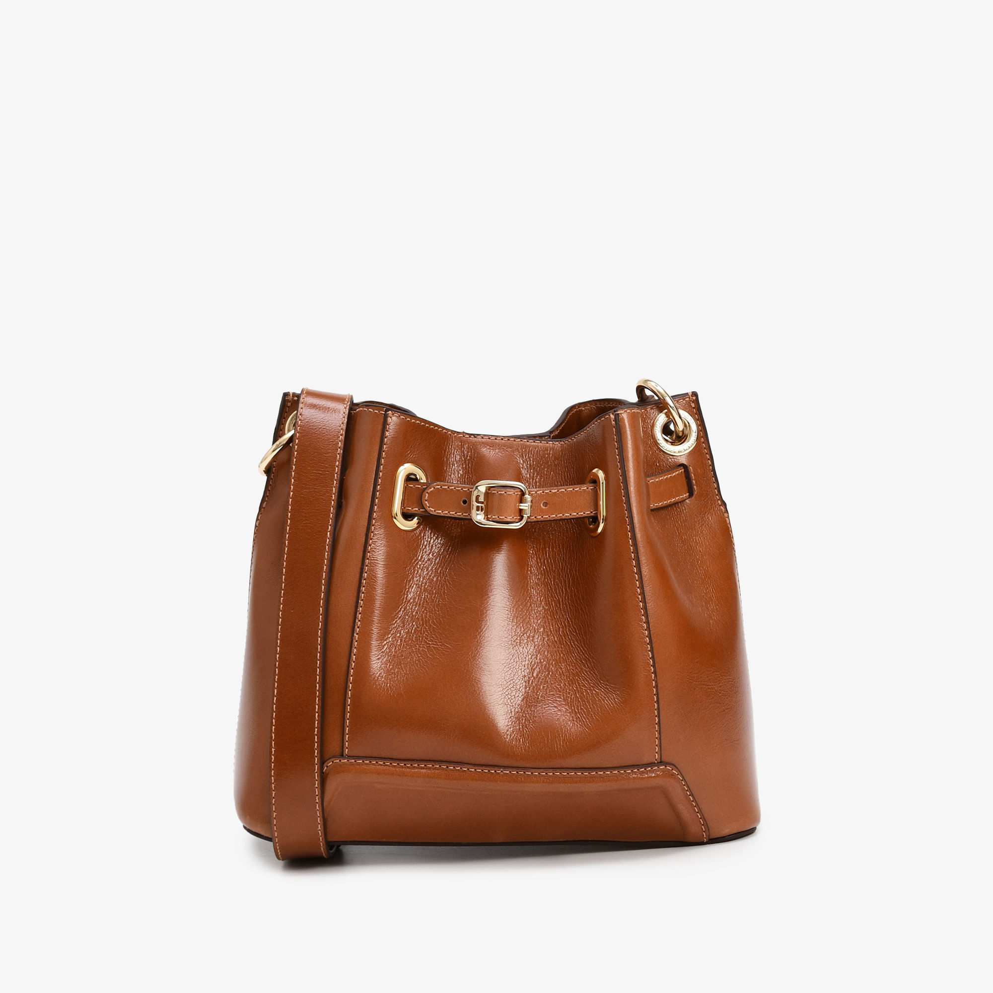 Bolsa Saco Marrom Caramelo Couro