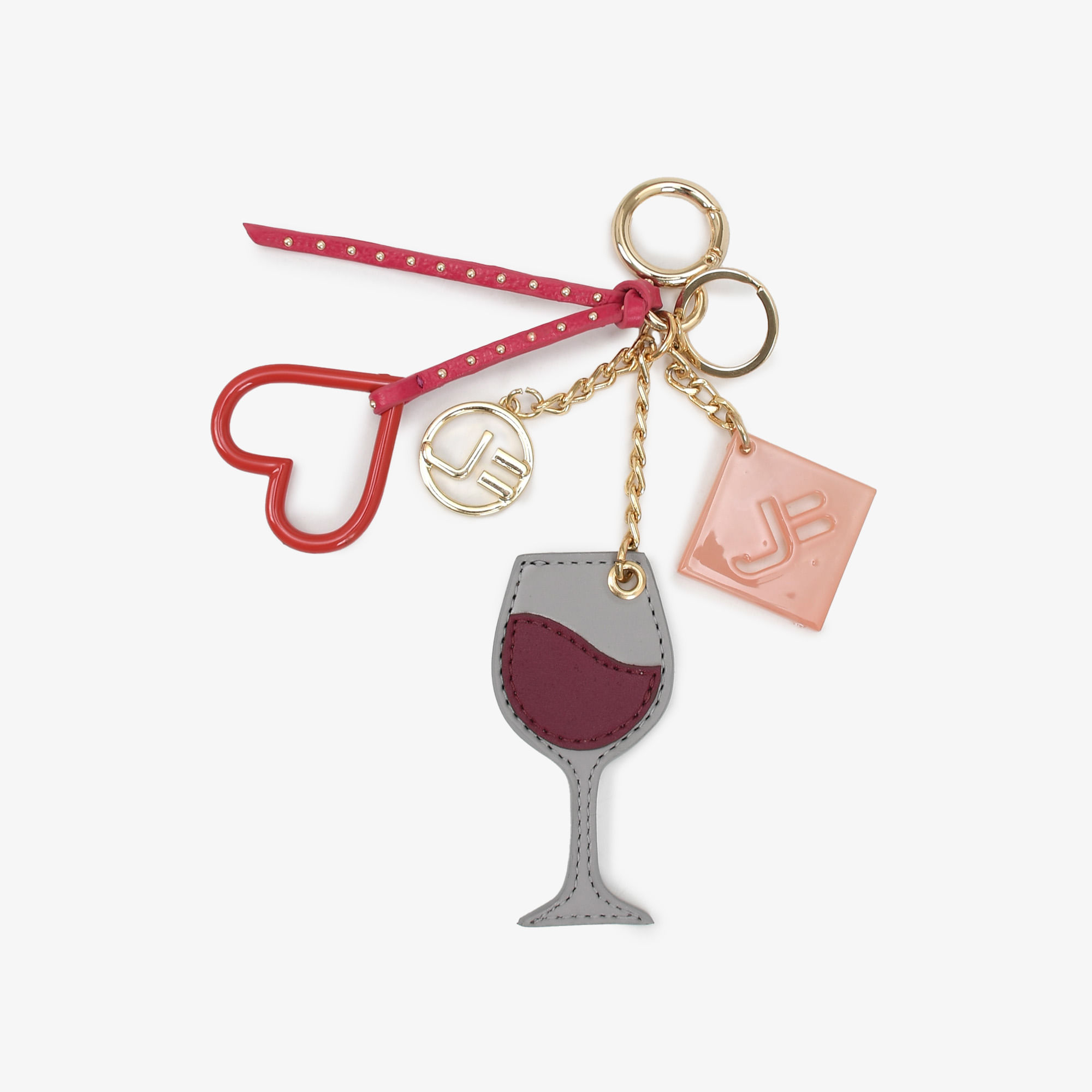 Bag Charm Miniatura Cinza Jb