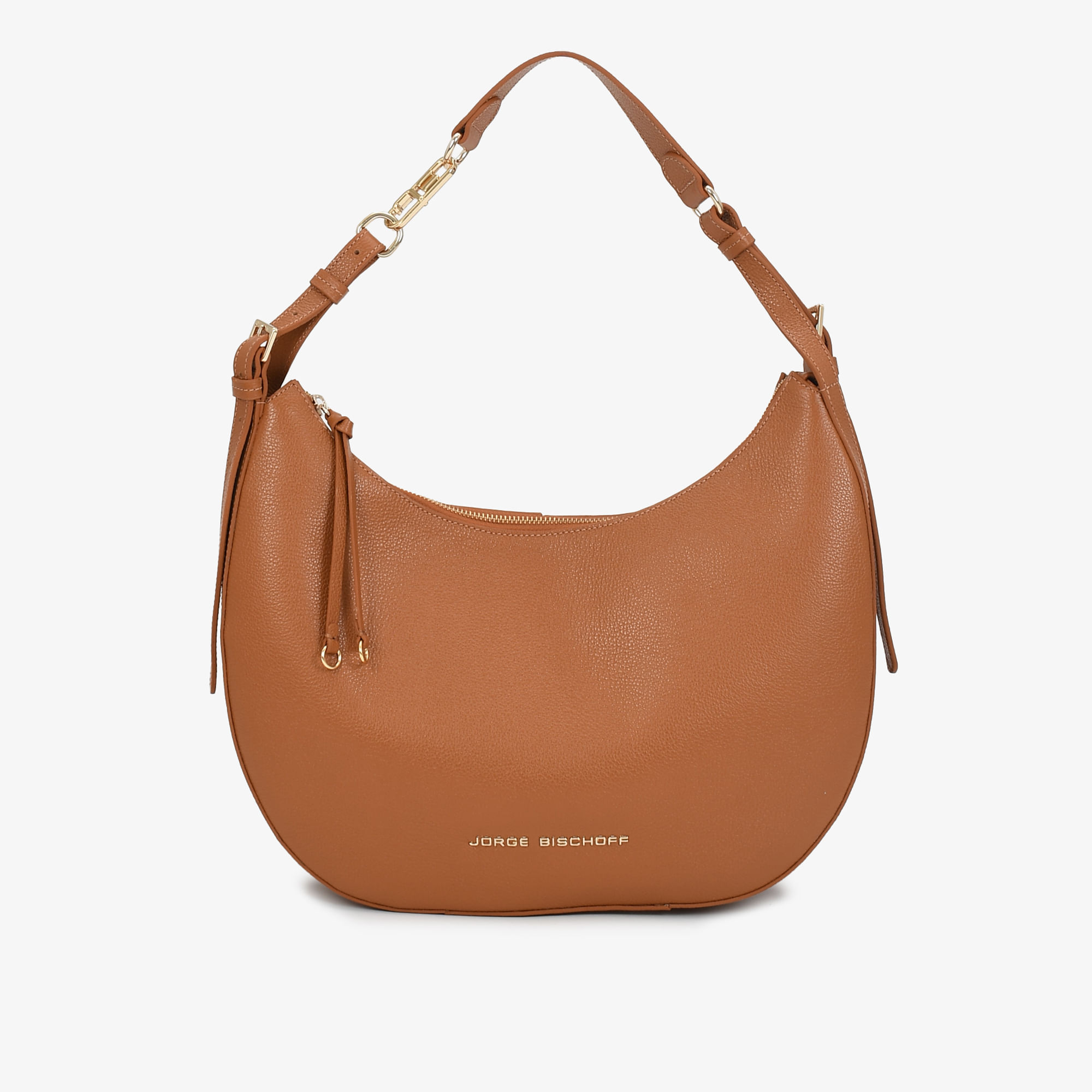 Bolsa Hobo Marrom Caramelo Couro