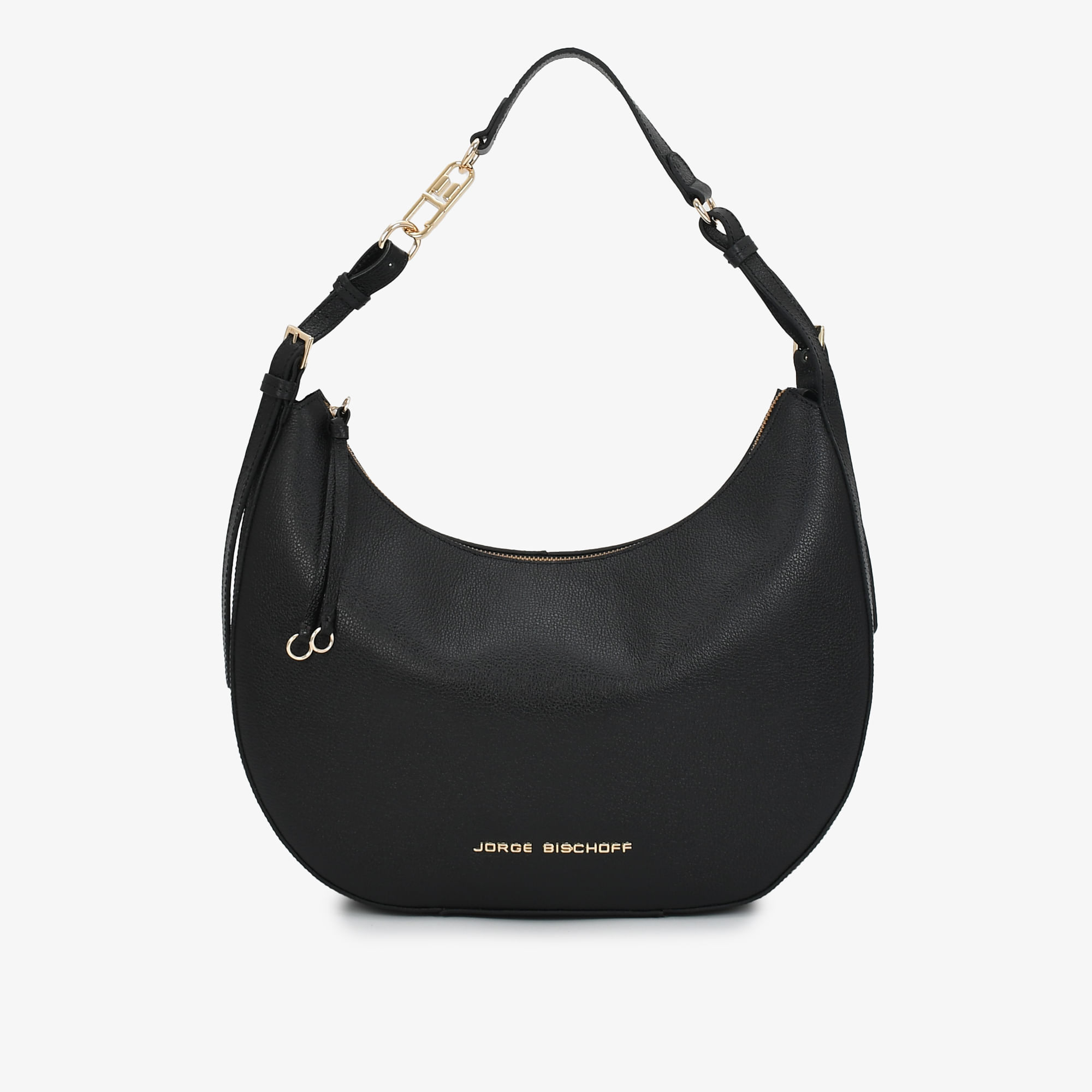 Bolsa Hobo Preto Couro