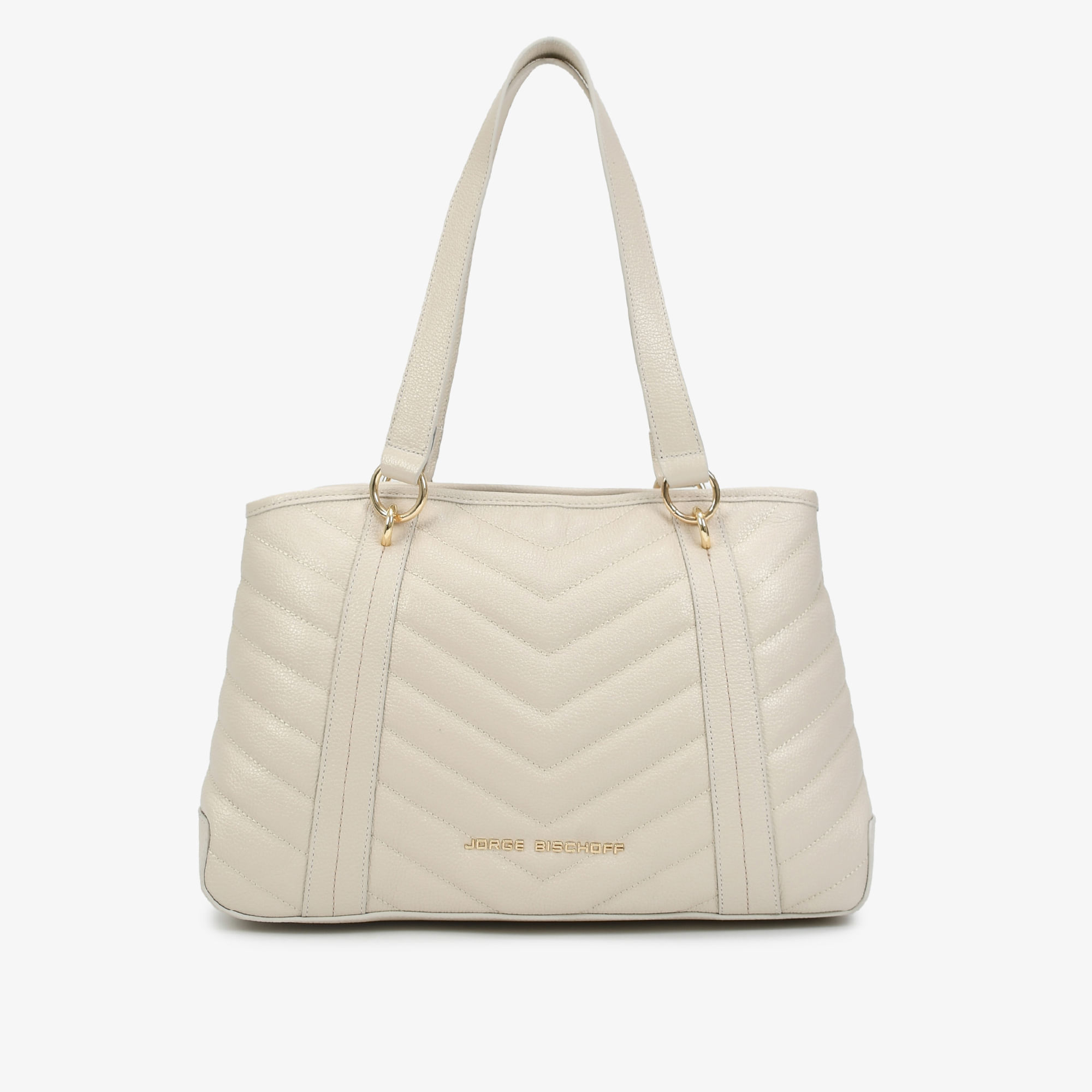 Bolsa Tote Off White Matelassê Couro