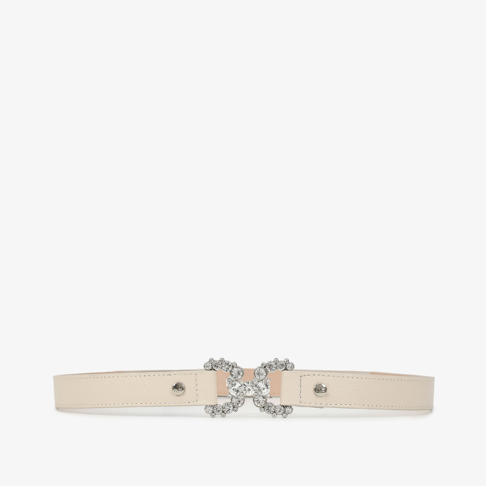 Cinto Off White Pedraria Couro