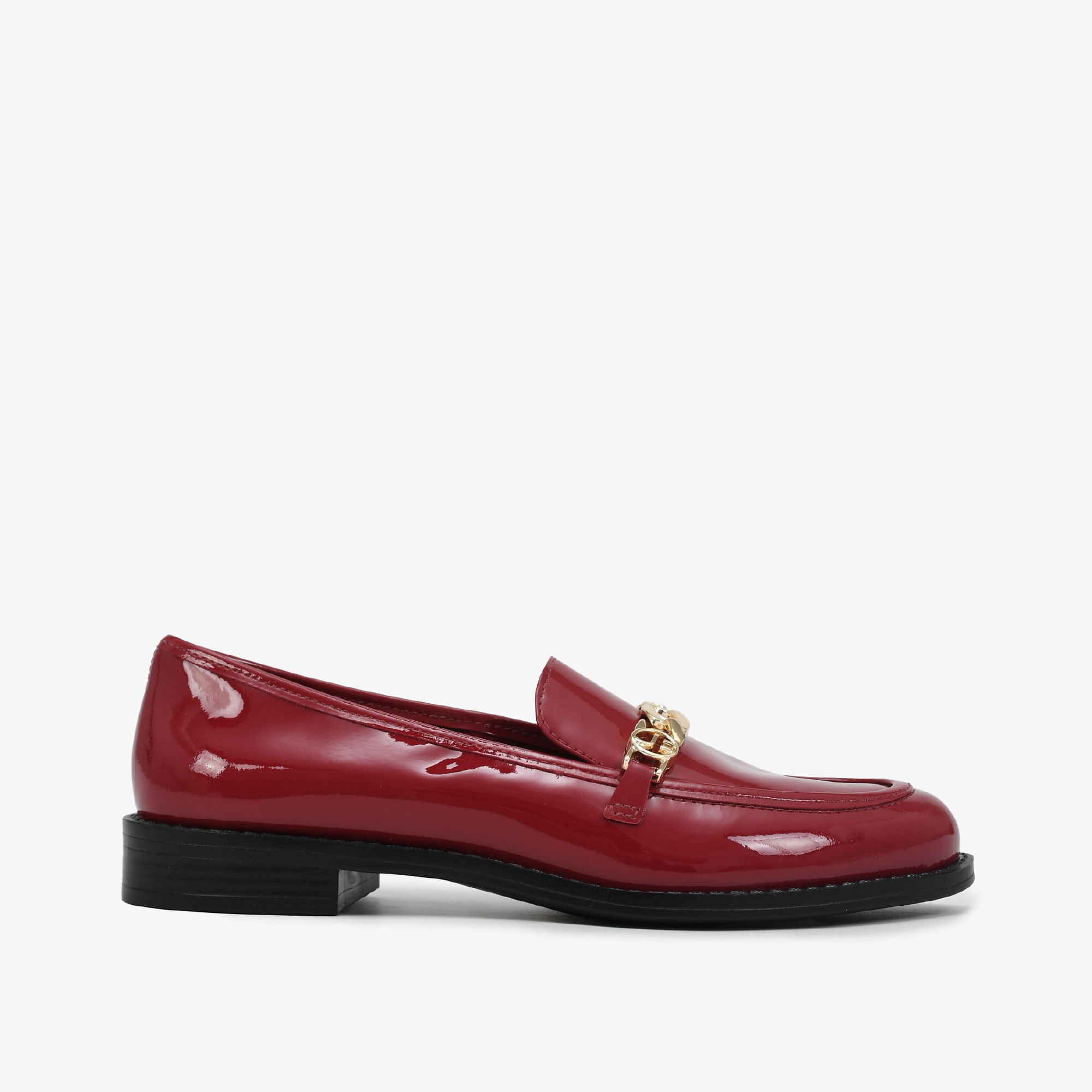 Loafer Vermelho Berry Verniz Couro