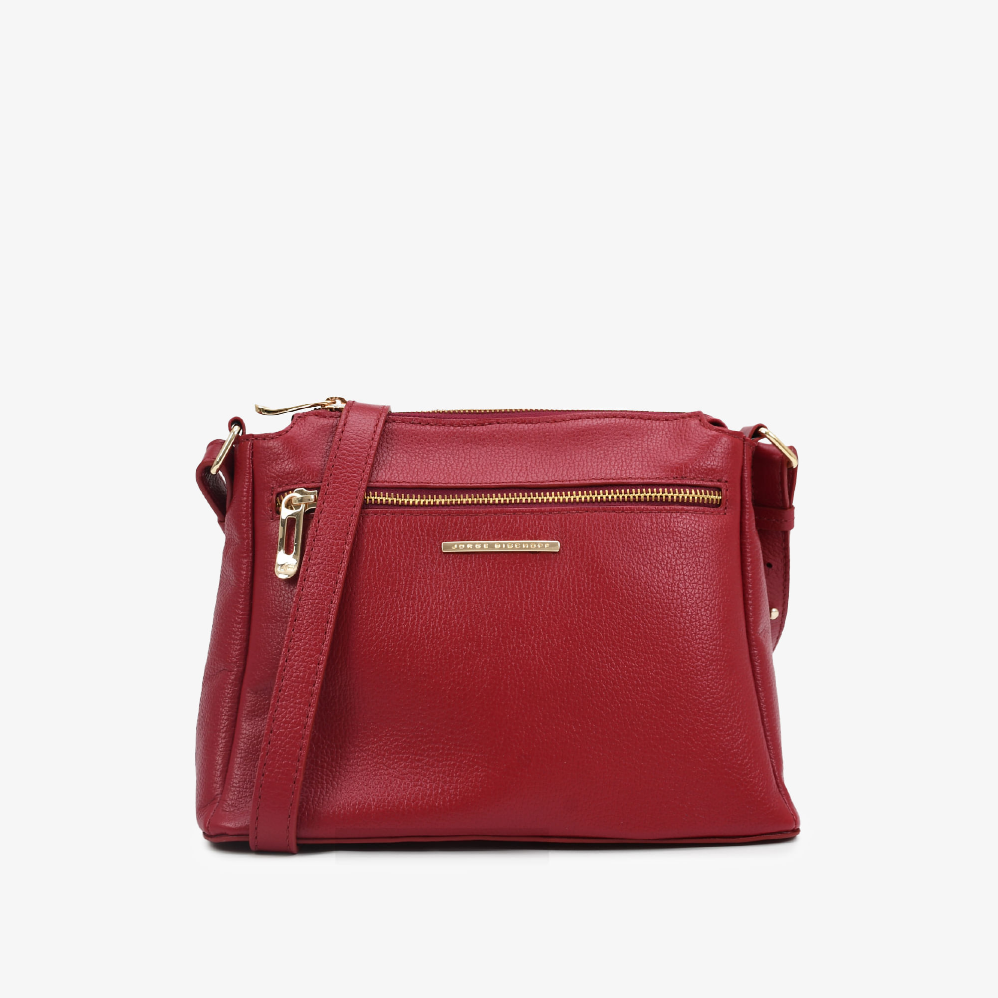 Bolsa Transversal Vermelho Couro