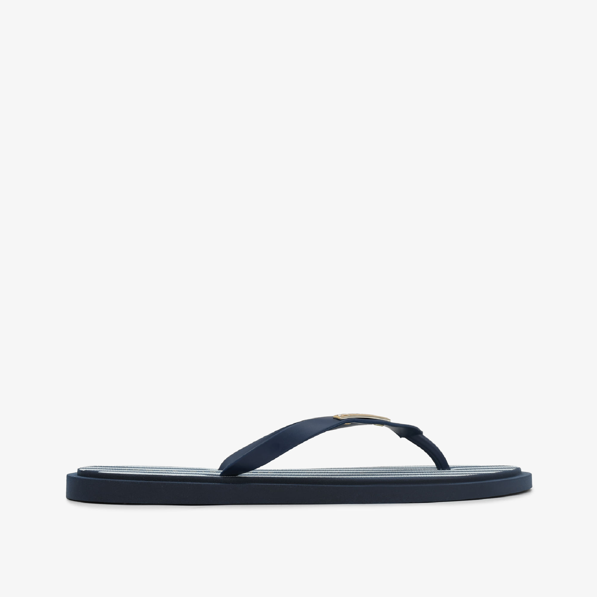Chinelo Flat Azul Marinho Branco Jb