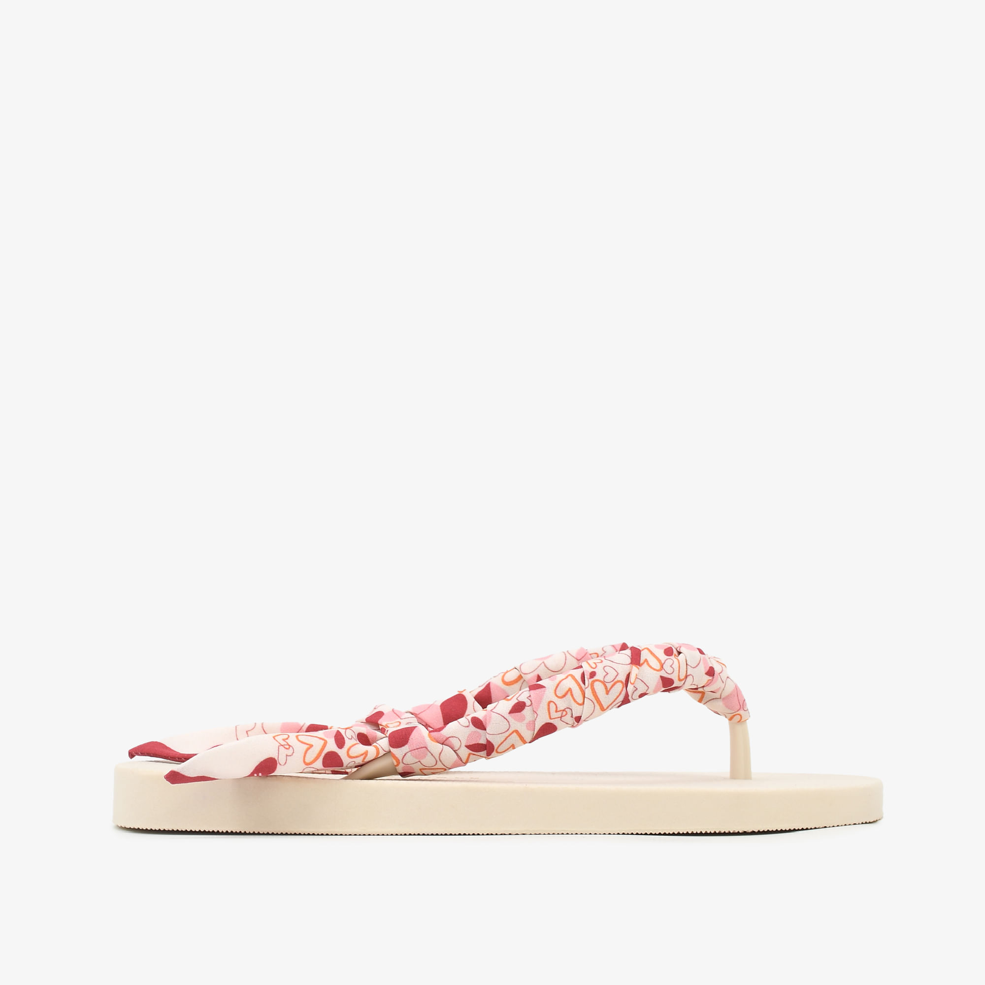 Chinelo Flat Off White Lenço