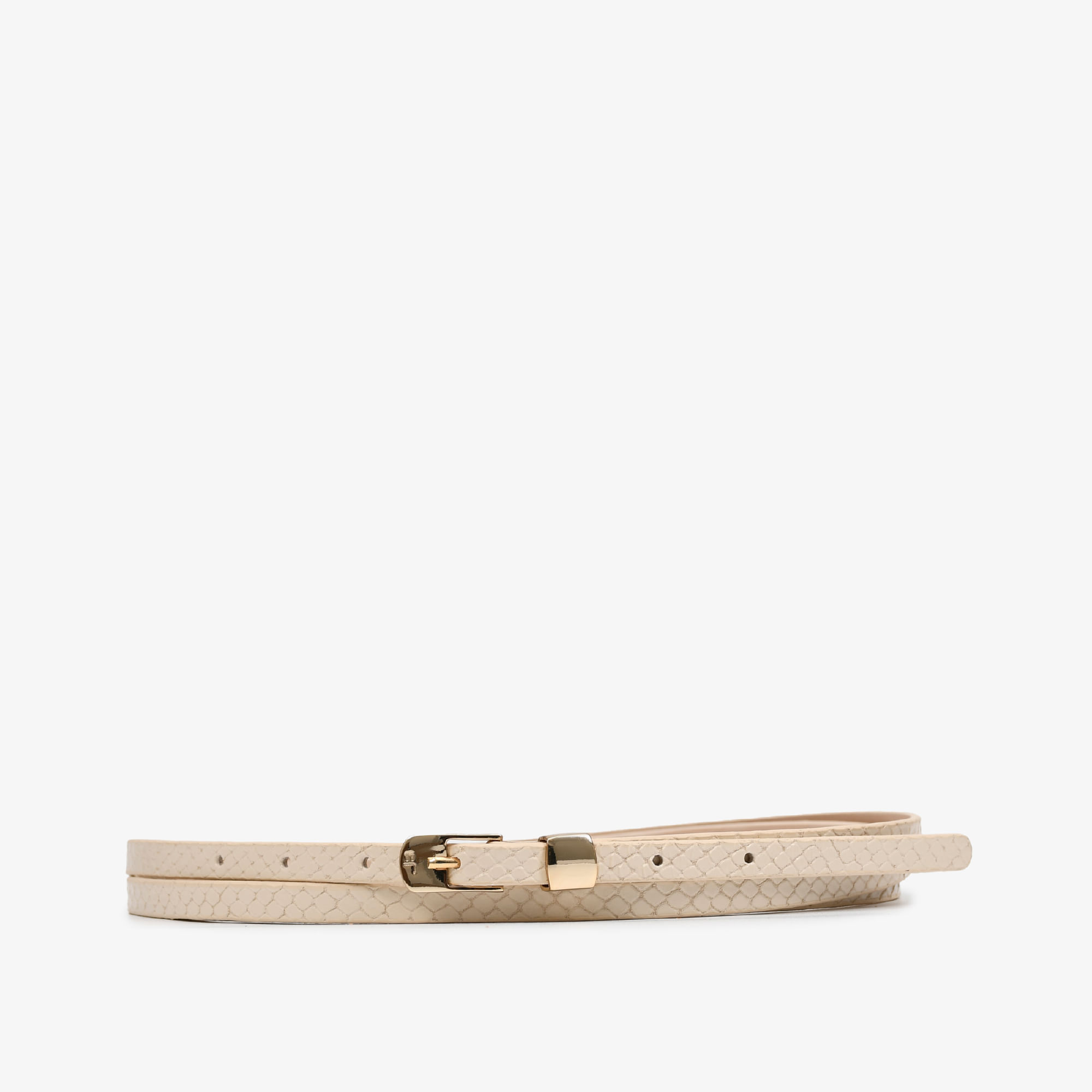Cinto Fivela Amarelo Butter Couro Snake