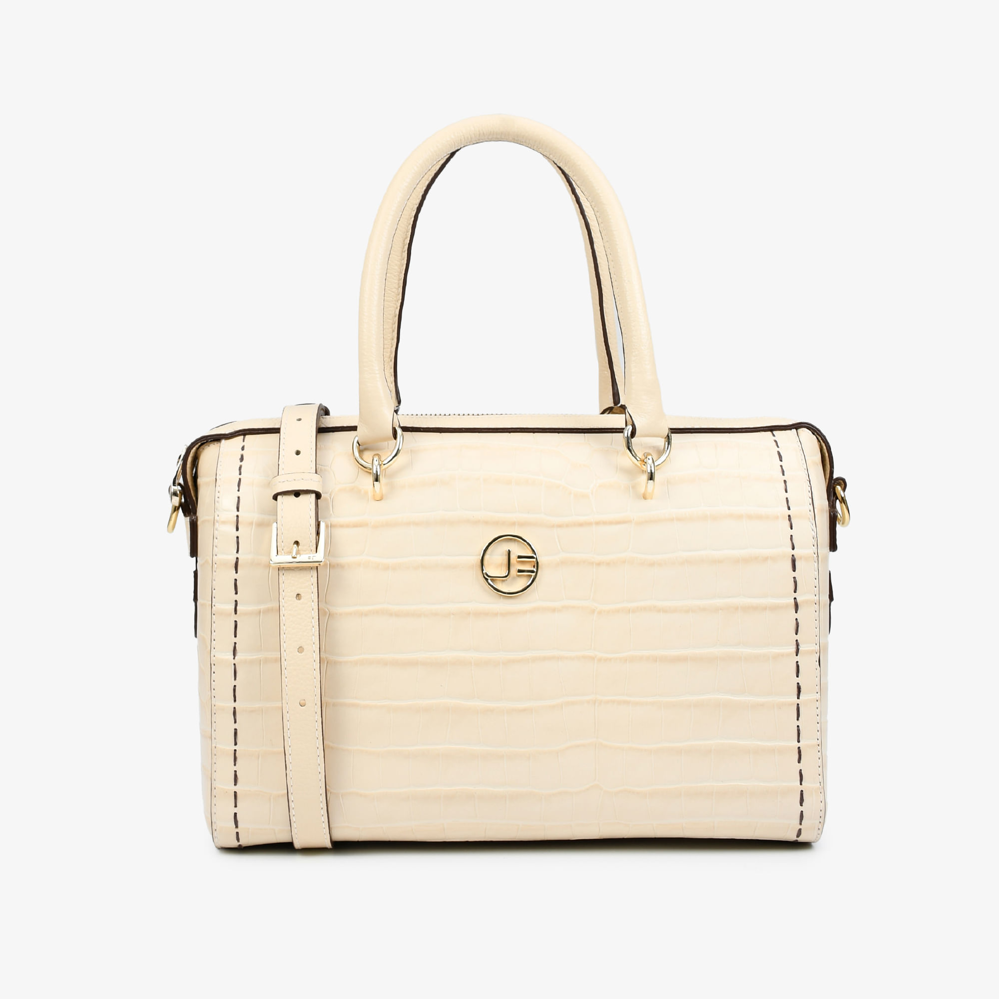 Bolsa Baú Amarelo Butter Couro Croco