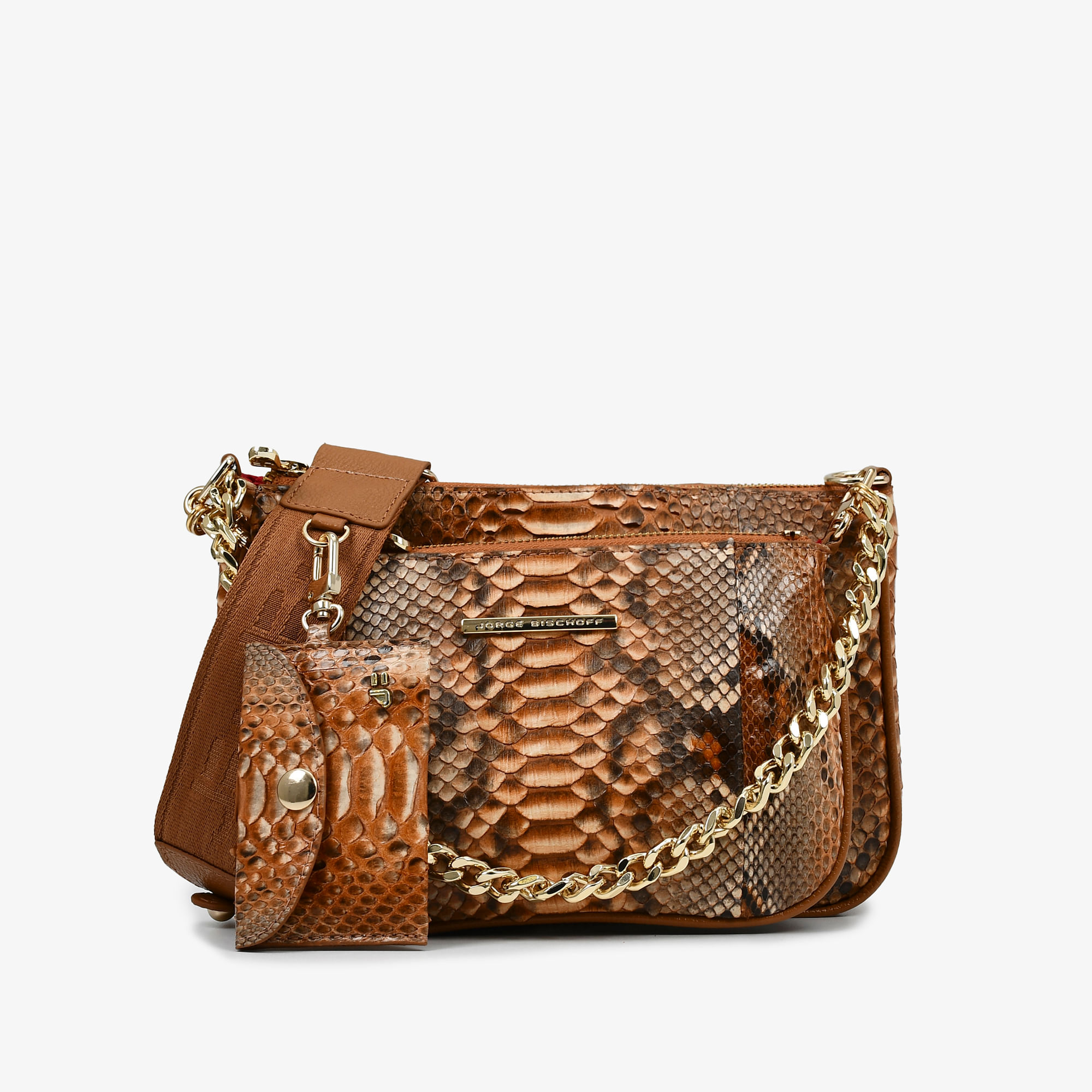 Bolsa Infinita Transversal Caramelo Licor Cobra Python