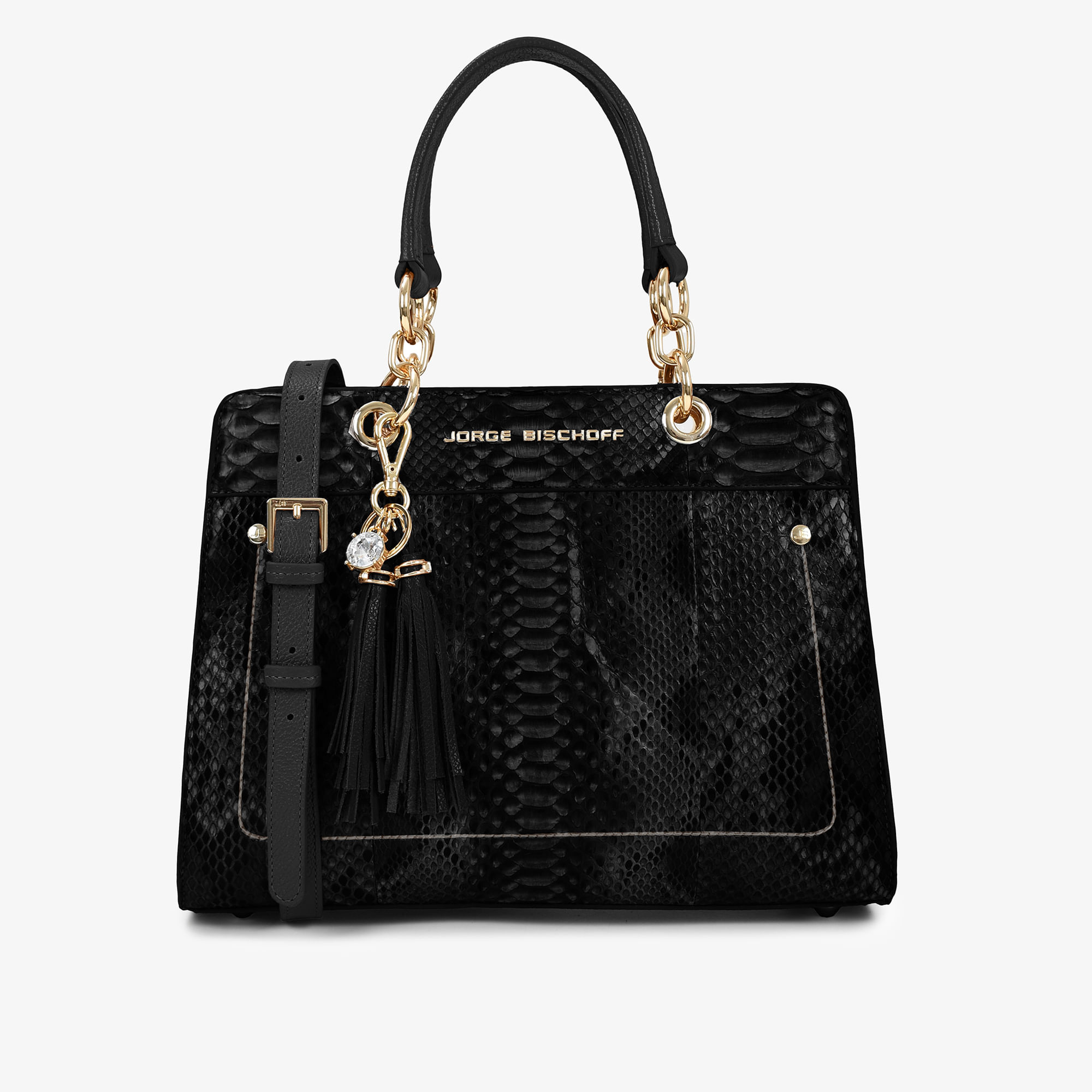 Bolsa Tote Preto Cobra Python