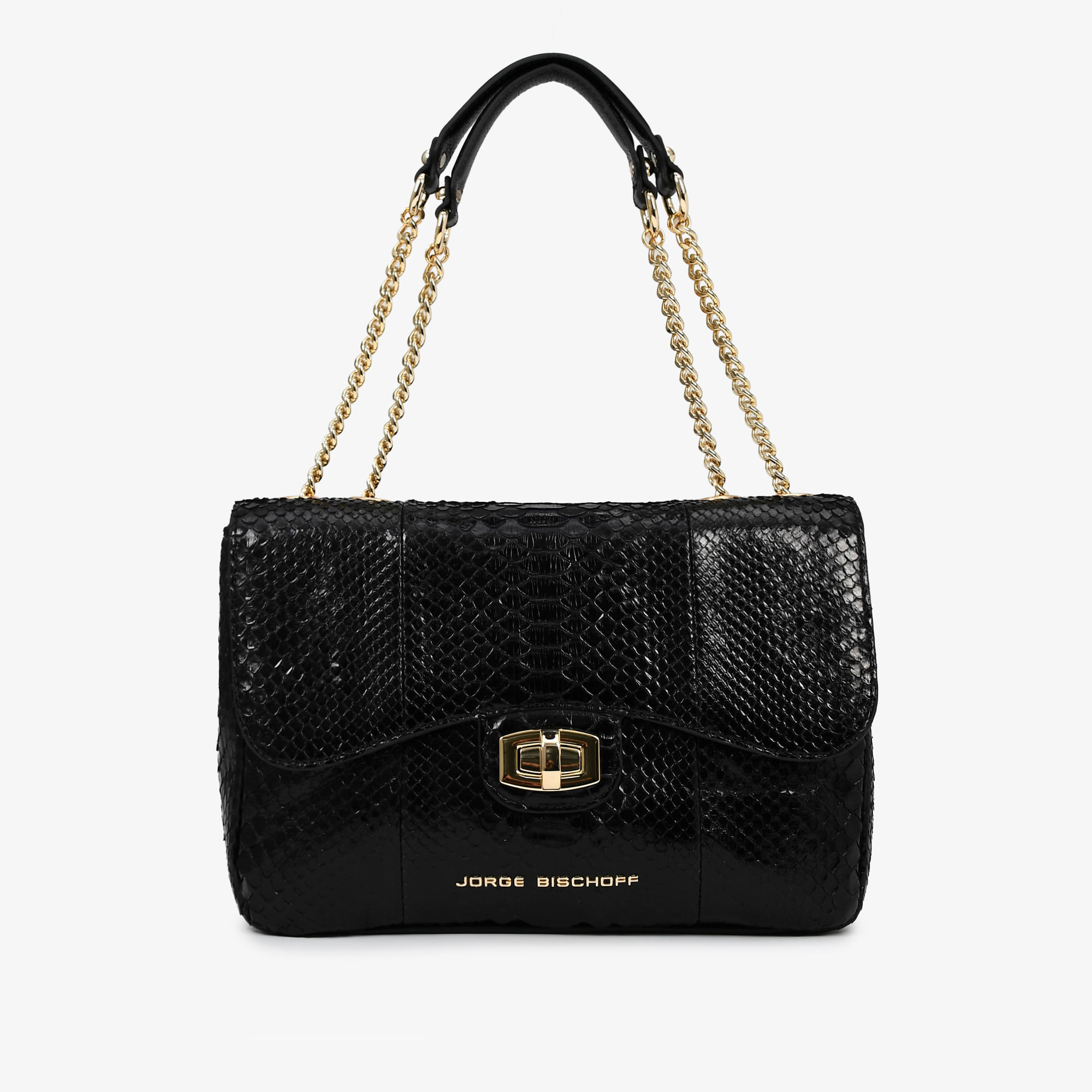 Bolsa De Ombro Preto Cobra Python
