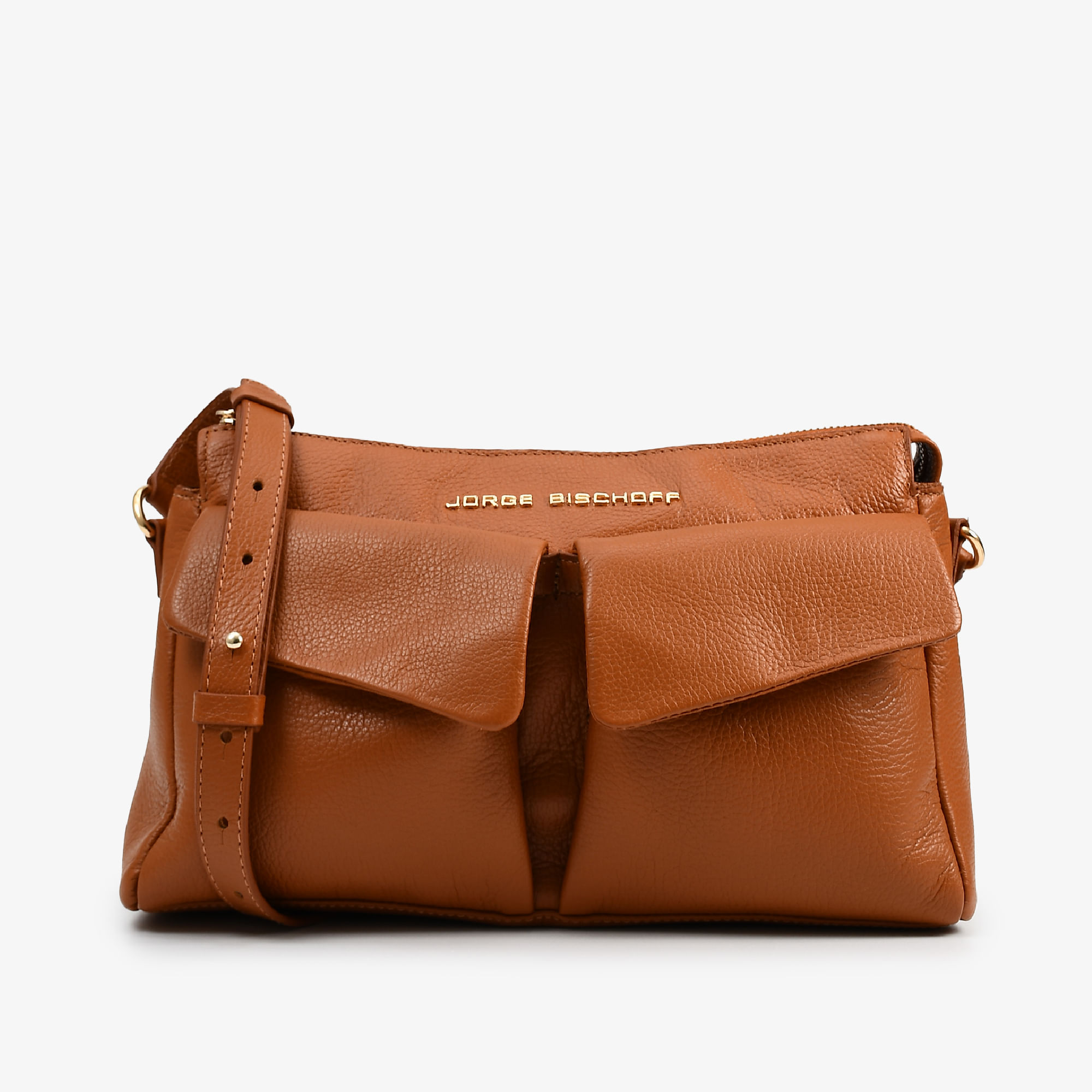 Bolsa Transversal Marrom Caramelo Couro
