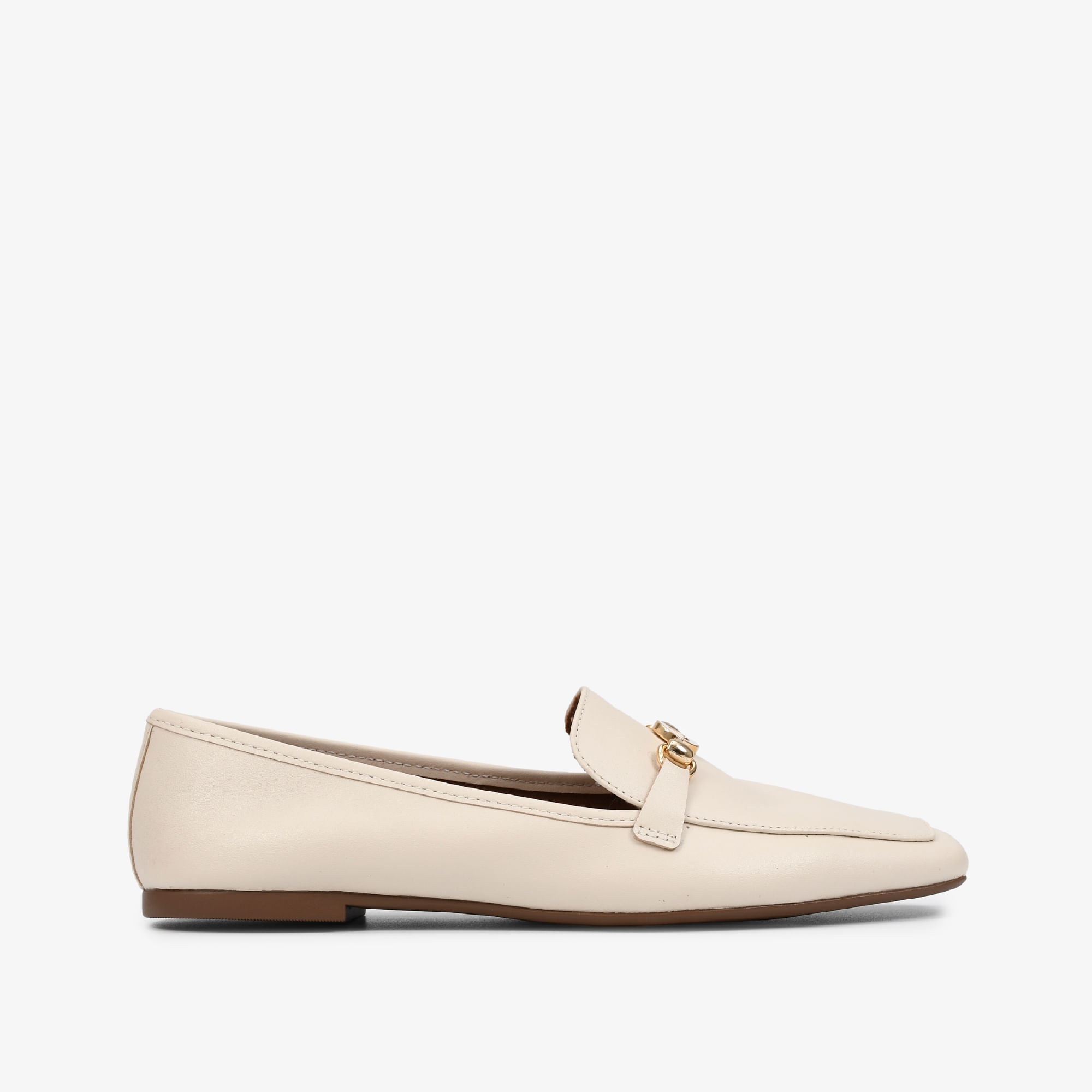 Loafer Bridão Off White Brulée Couro