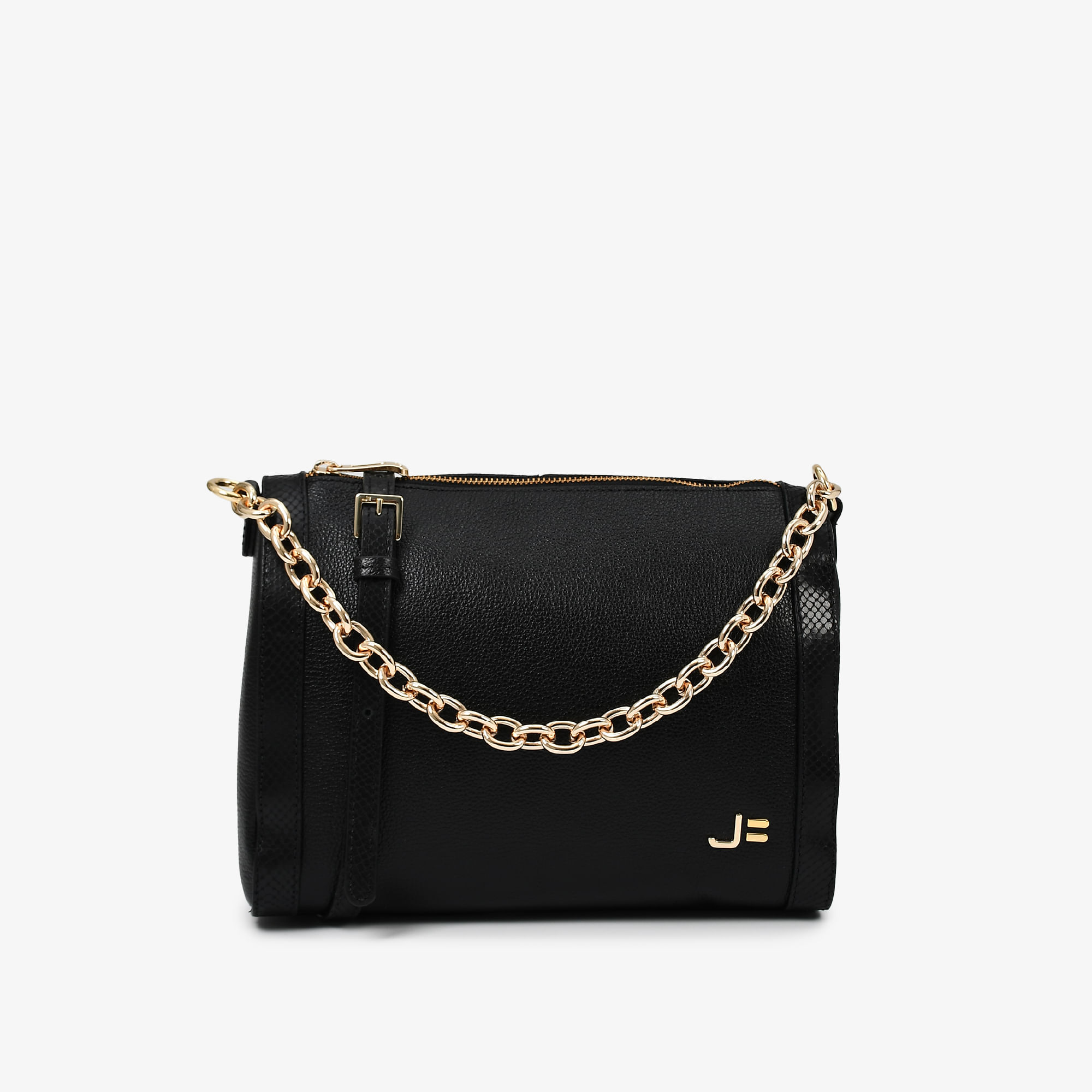 Bolsa Baú Preto Couro