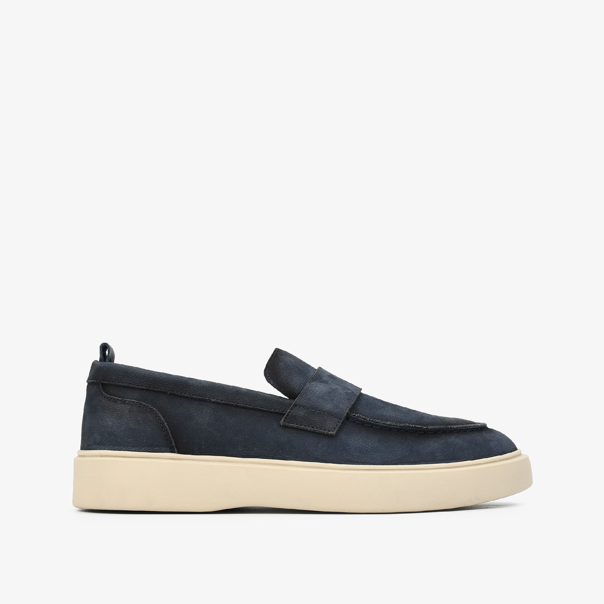 Mocassim Masculino Azul Marinho Camurça