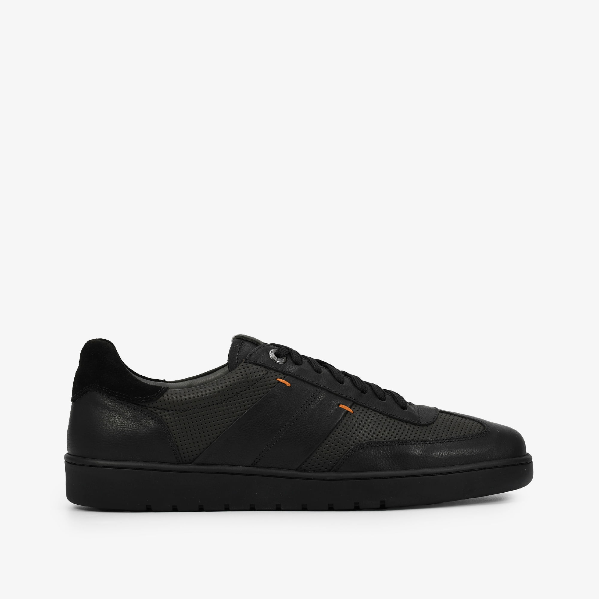 Tênis Masculino Preto Couro