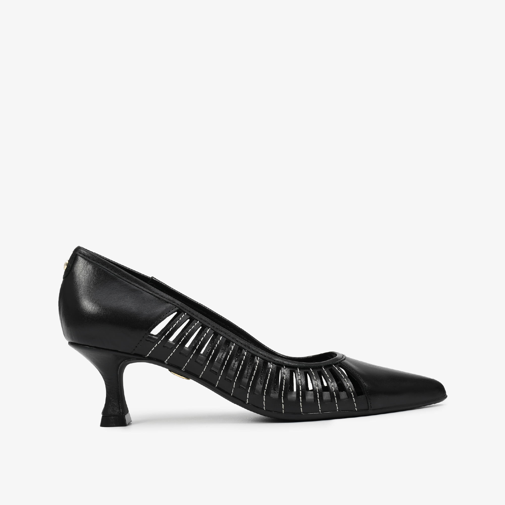 Scarpin Preto Couro