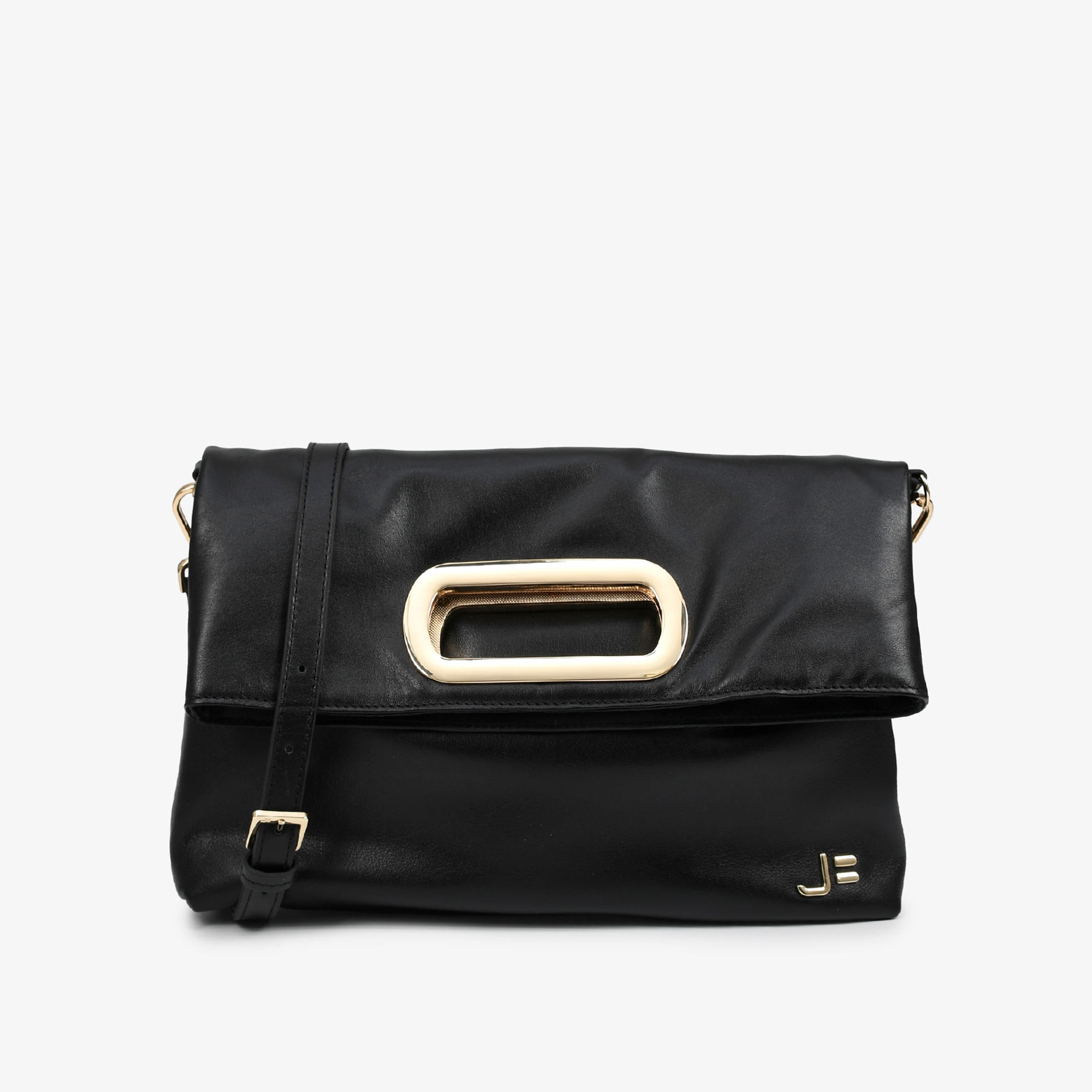 Bolsa Clutch Preto Couro