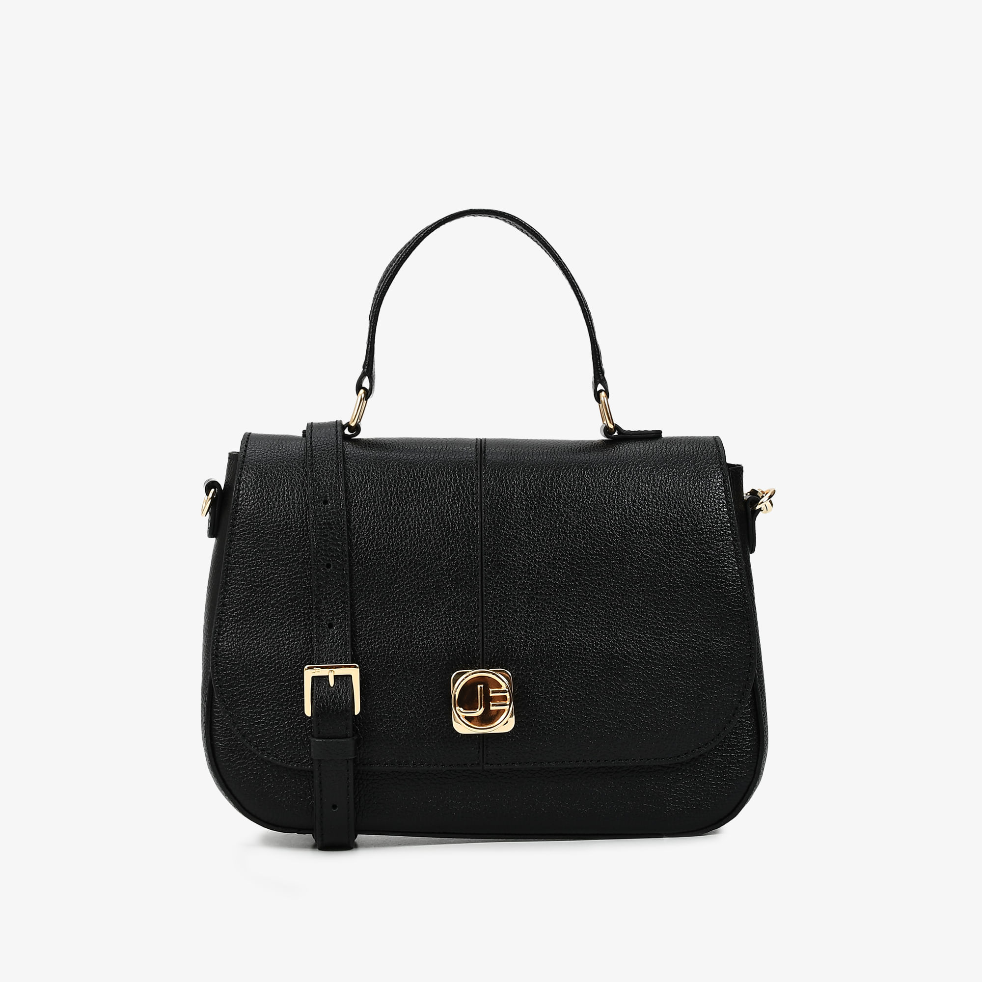Bolsa Satchel Preto Couro