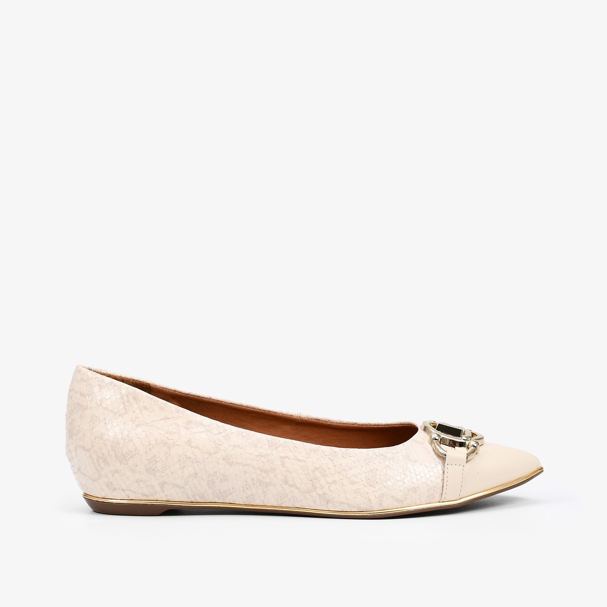 Sapatilha Off White Brulée Couro Snake