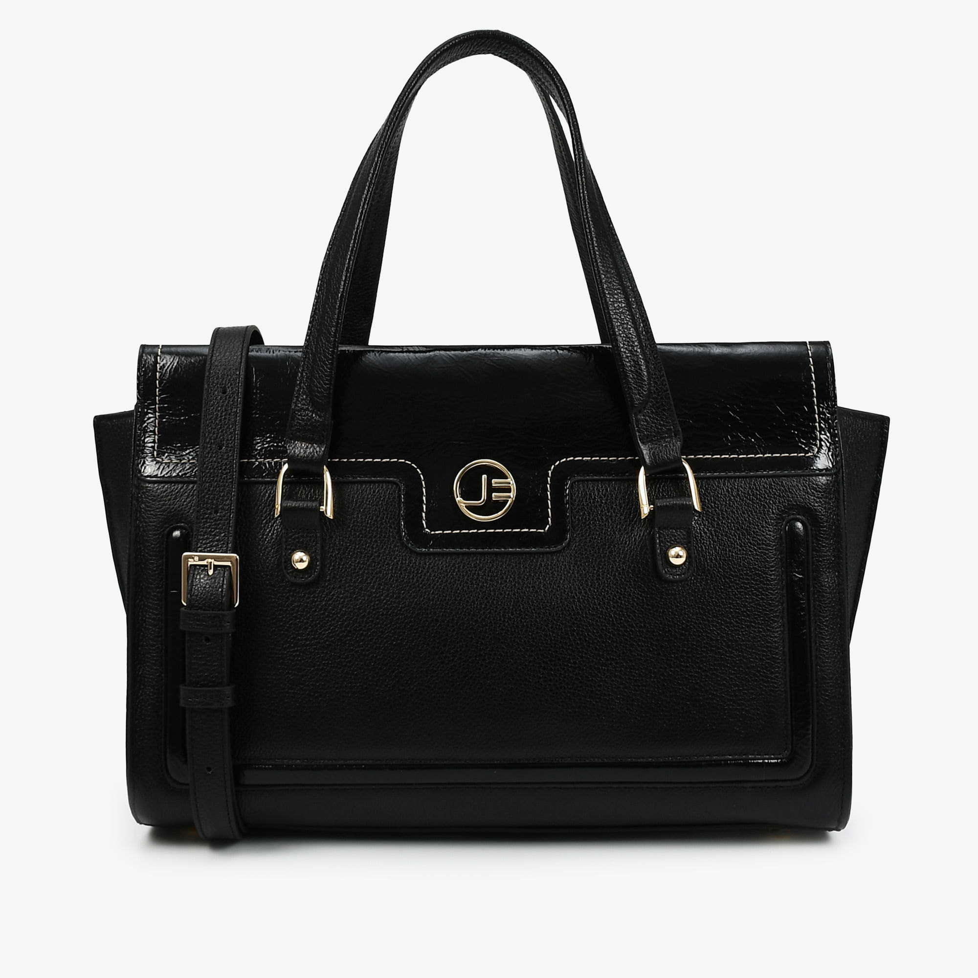 Bolsa Tote Preto Couro
