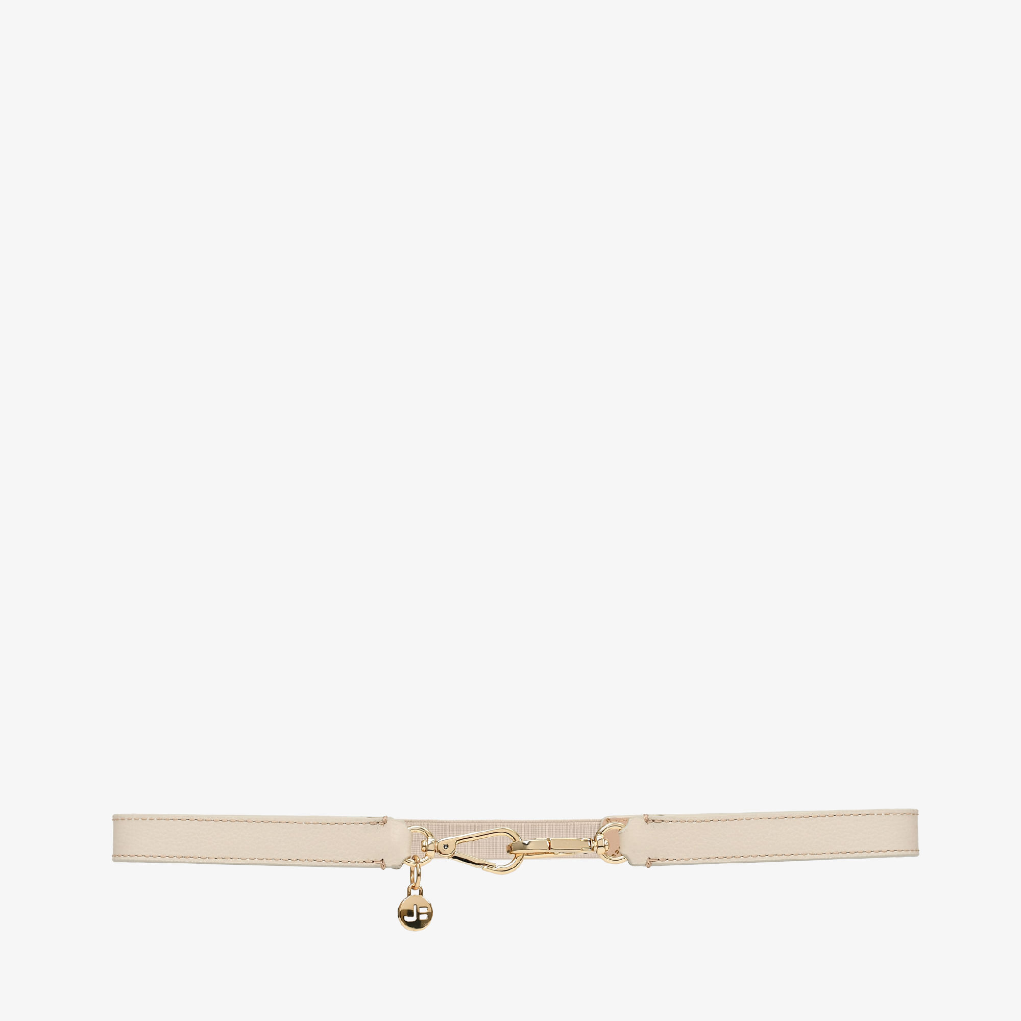 Cinto Off White Bruleé Metal Dourado Couro