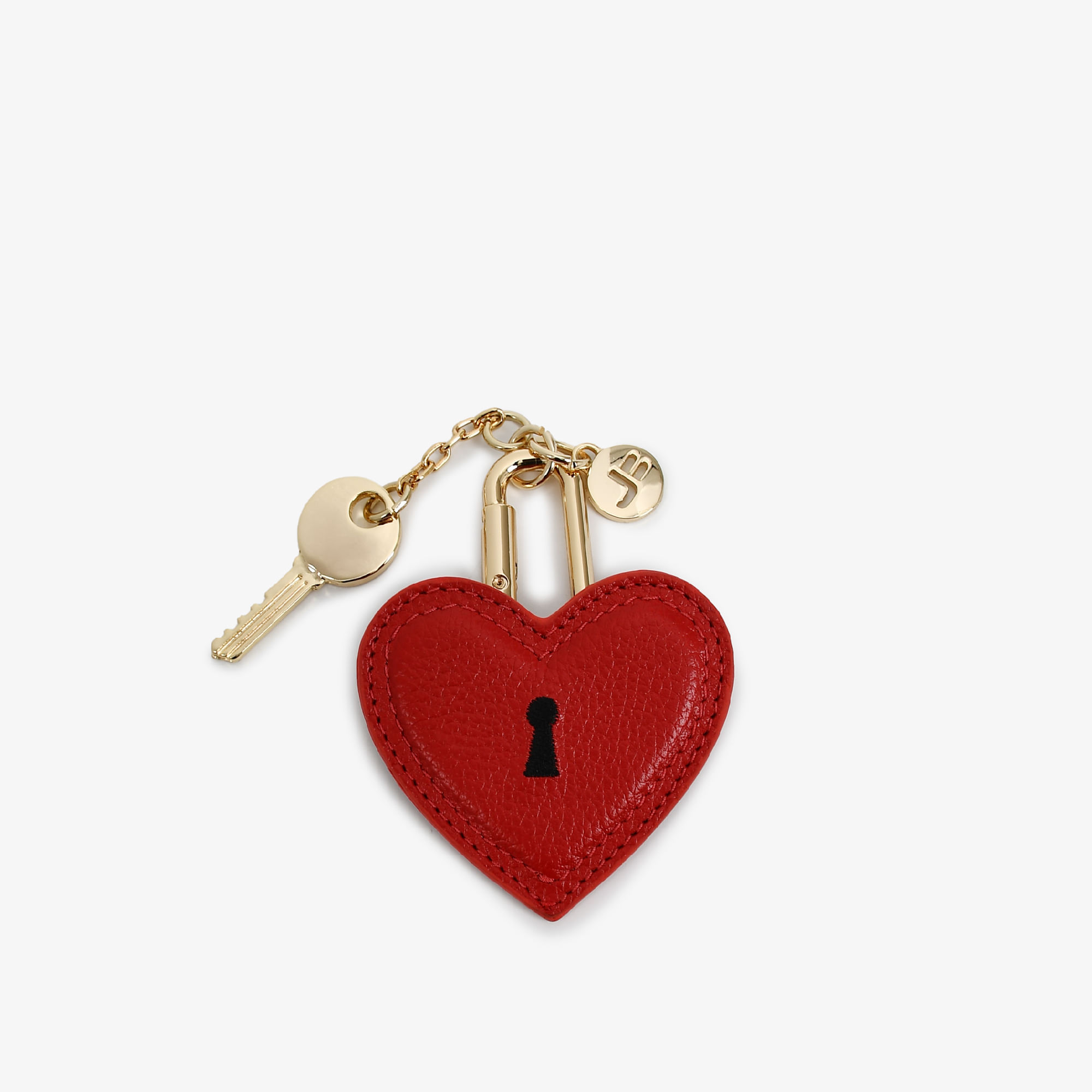 Bag Charm Coração Vermelho Rubi Jb