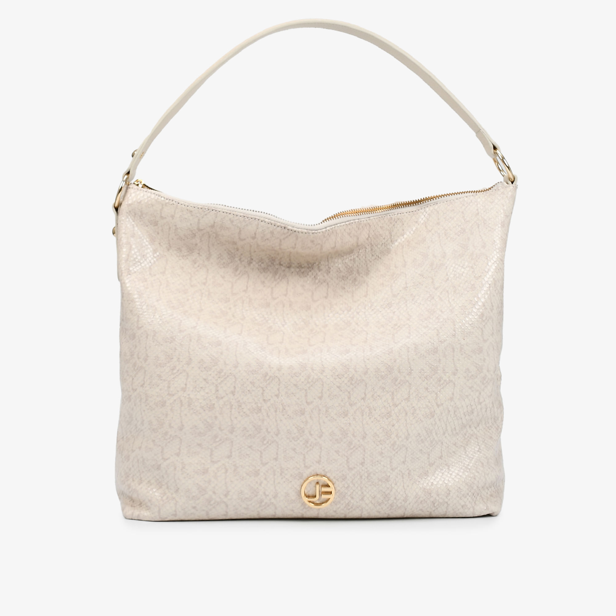 Bolsa Hobo Off White Bruleé Snake Couro