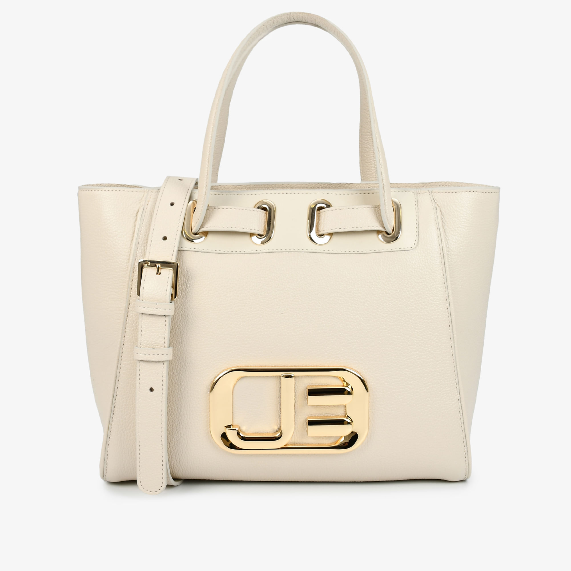 Bolsa Tote Off White Bruleé Jb Dourado Couro