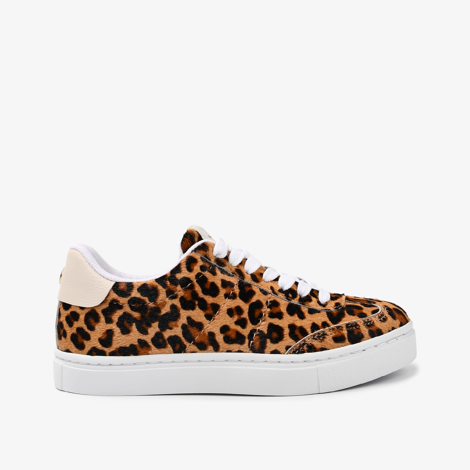 Tênis Onça Animal Print Pelo Couro
